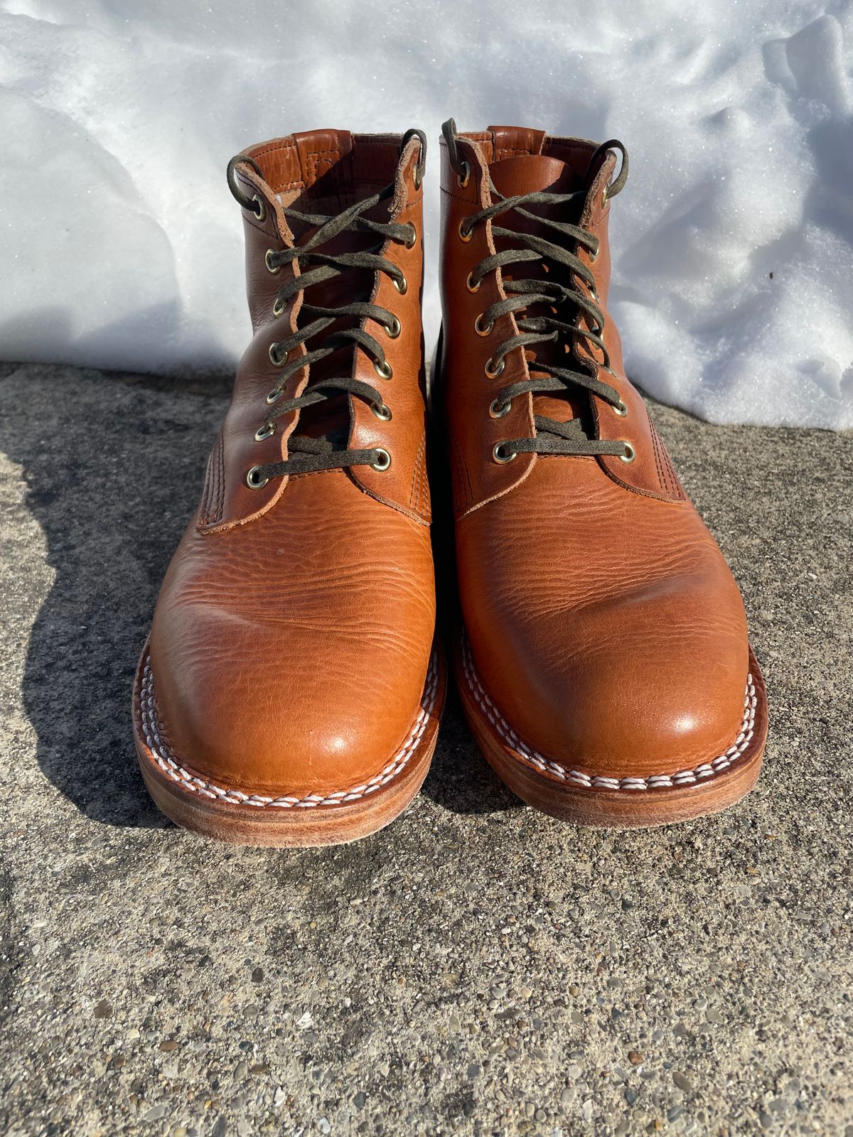 Photo by GTOby04 on February 1, 2026 of the Nicks Ivan Boot in Horween Light Natural Dublin.