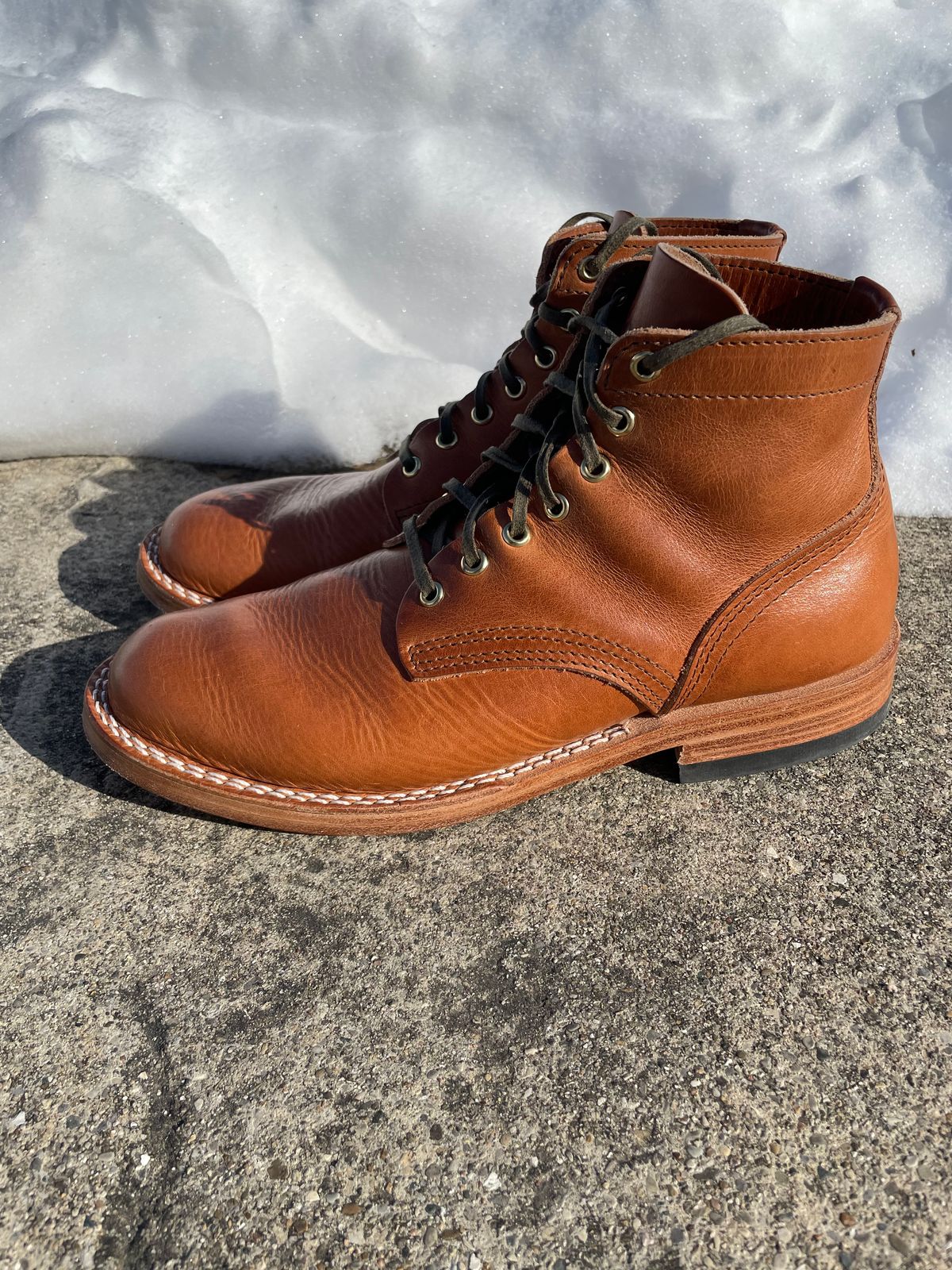 Photo by GTOby04 on February 1, 2026 of the Nicks Ivan Boot in Horween Light Natural Dublin.