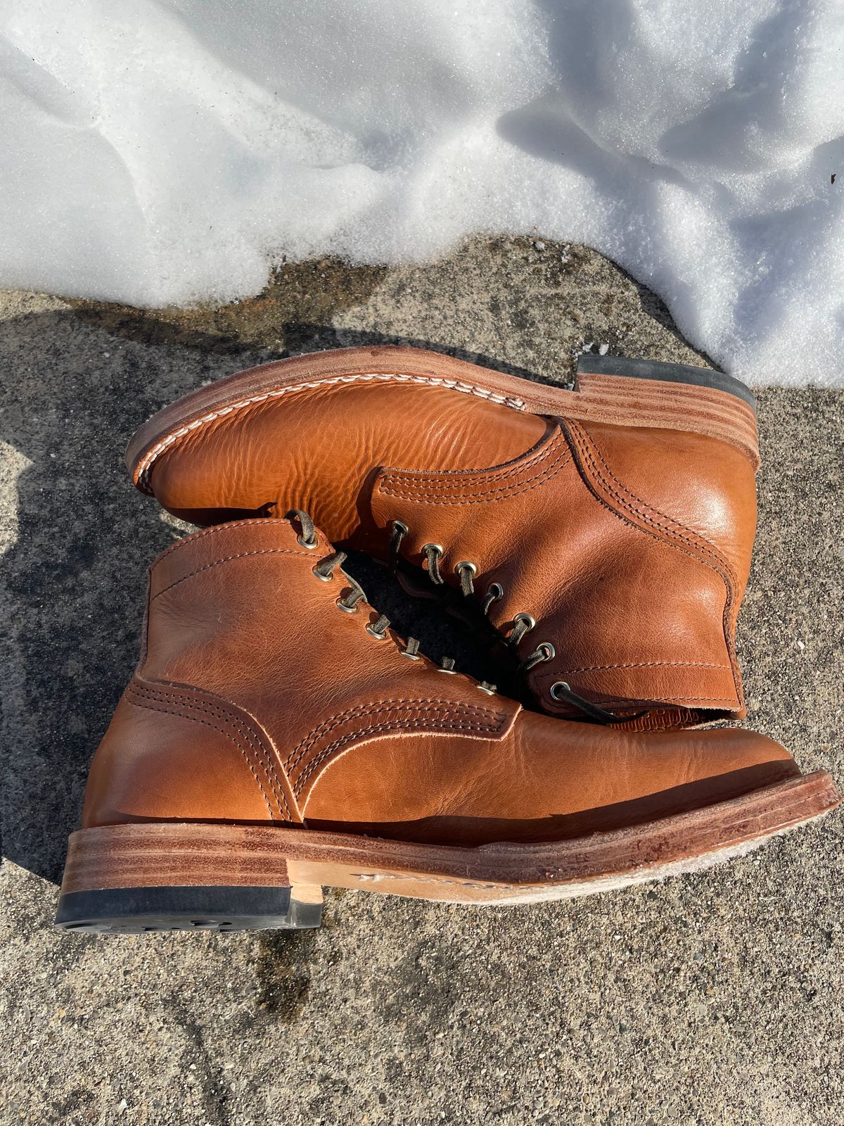 Photo by GTOby04 on February 1, 2026 of the Nicks Ivan Boot in Horween Light Natural Dublin.