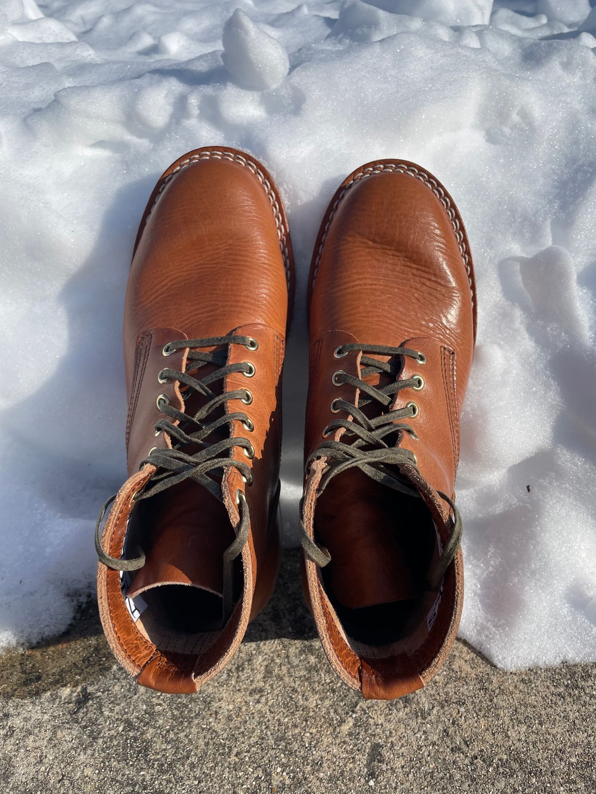 Photo by GTOby04 on February 1, 2026 of the Nicks Ivan Boot in Horween Light Natural Dublin.