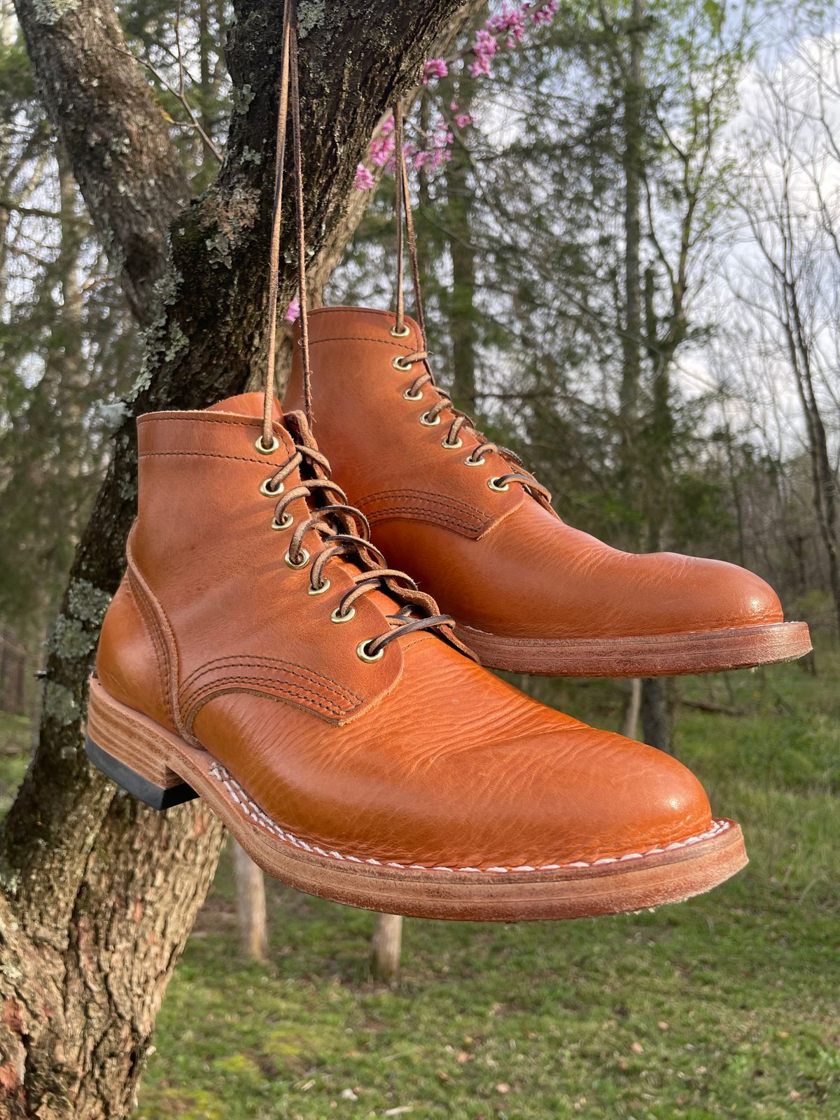 Photo by GTOby04 on April 3, 2026 of the Nicks Ivan Boot in Horween Light Natural Dublin.