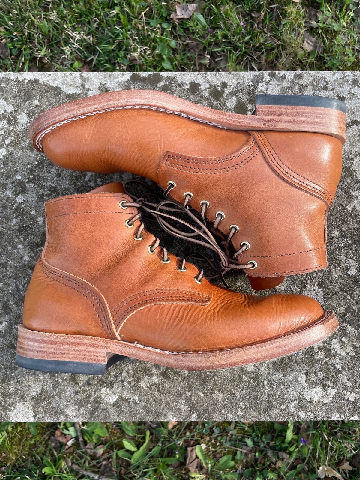 Photo by GTOby04 on April 3, 2026 of the Nicks Ivan Boot in Horween Light Natural Dublin.