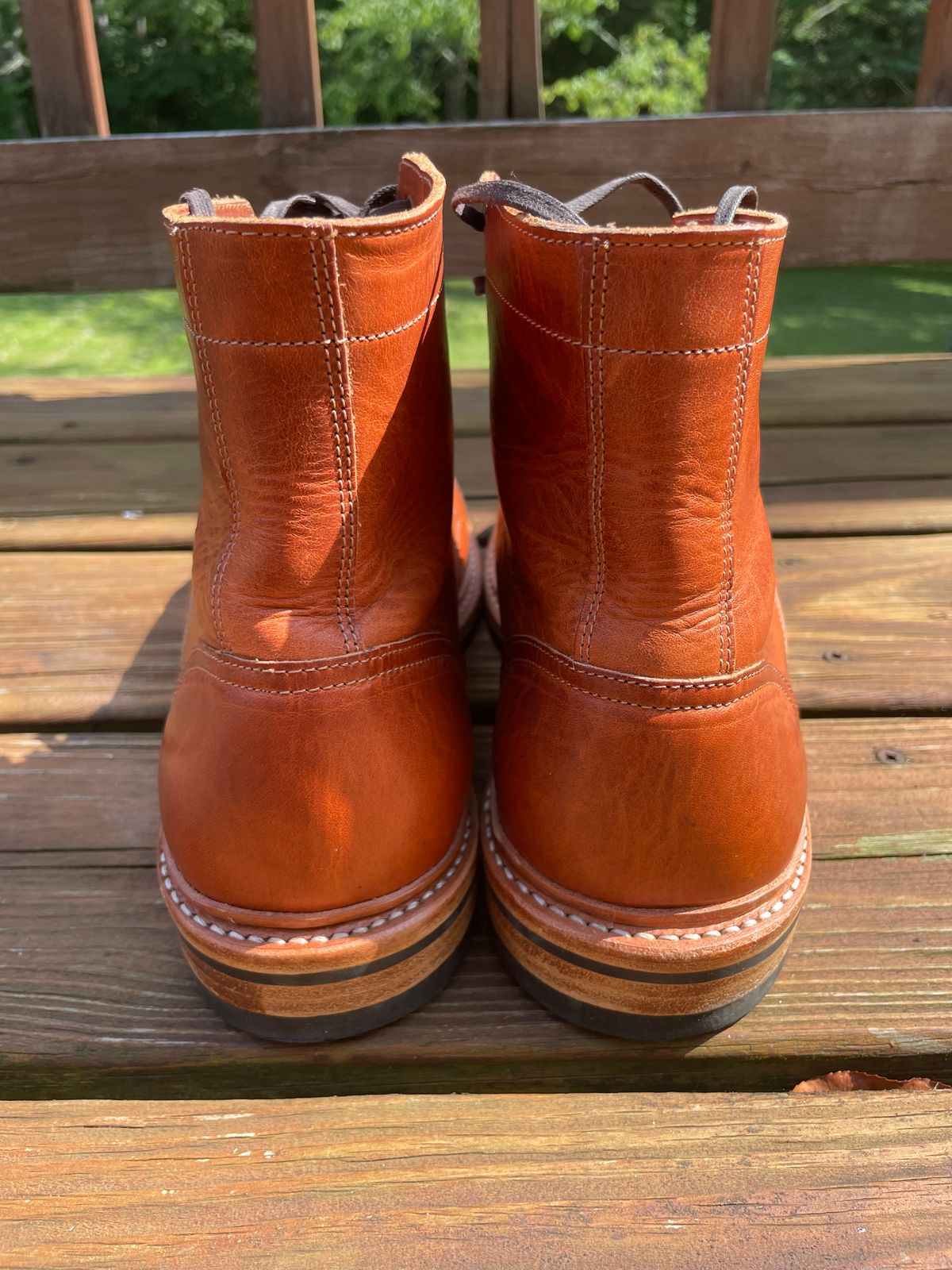 Photo by GTOby04 on June 24, 2025 of the Oak Street Bootmakers Trench Boot in Horween English Tan Dublin.