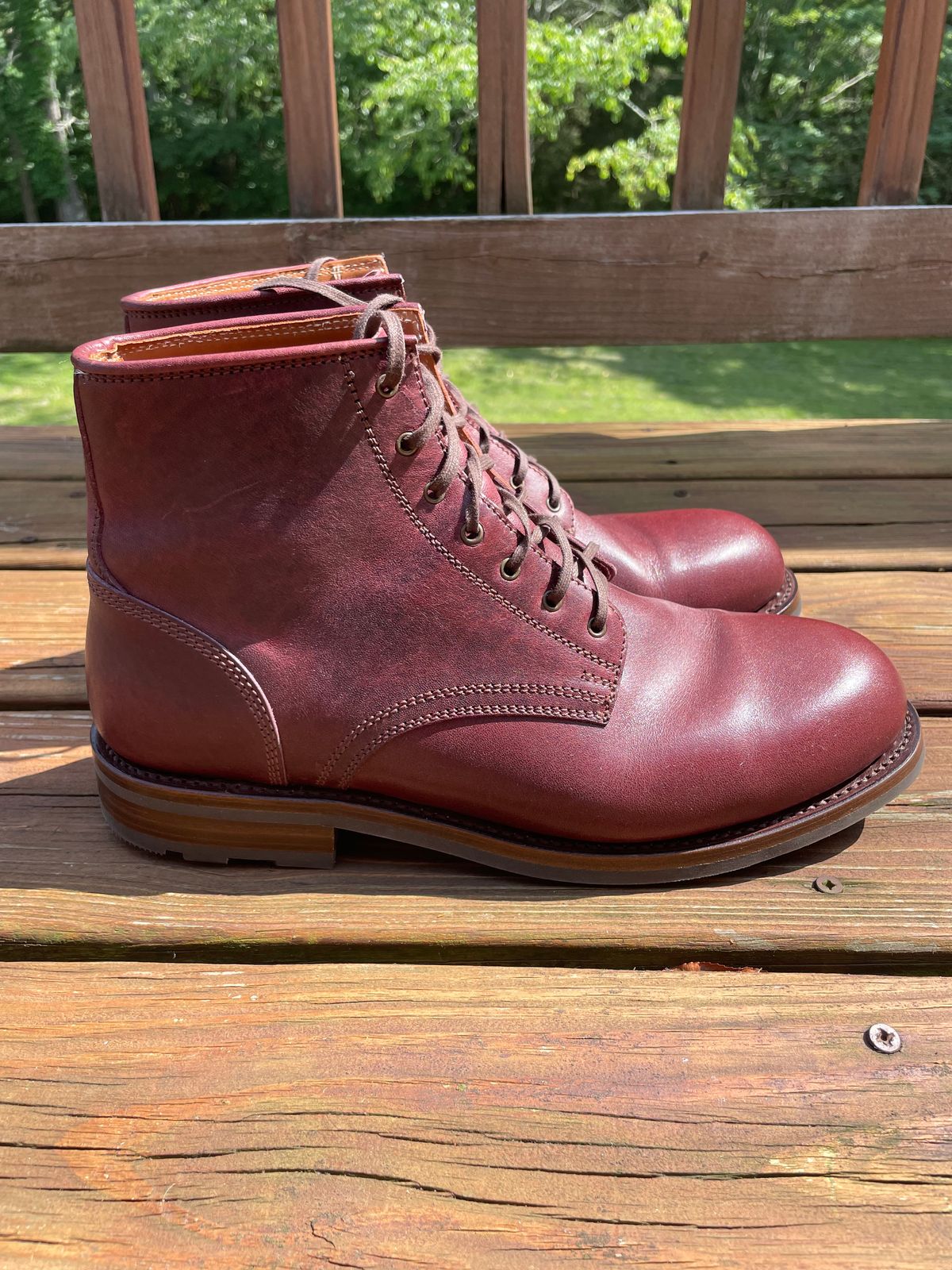 Photo by GTOby04 on June 24, 2025 of the Caswell Boot Company Meridian in Horween Color 8 Cypress.