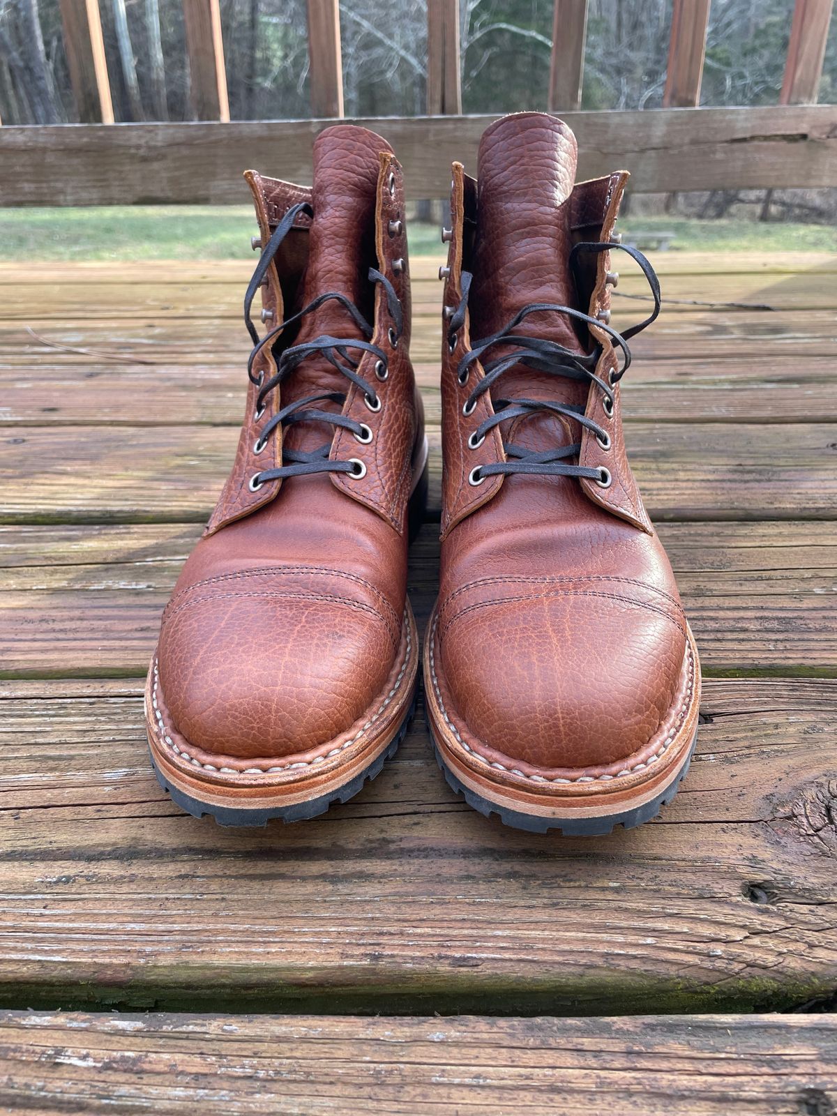 Photo by GTOby04 on December 20, 2025 of the White's MP-Sherman Toe Cap in Gallun Whiskey Shrunken Calf.