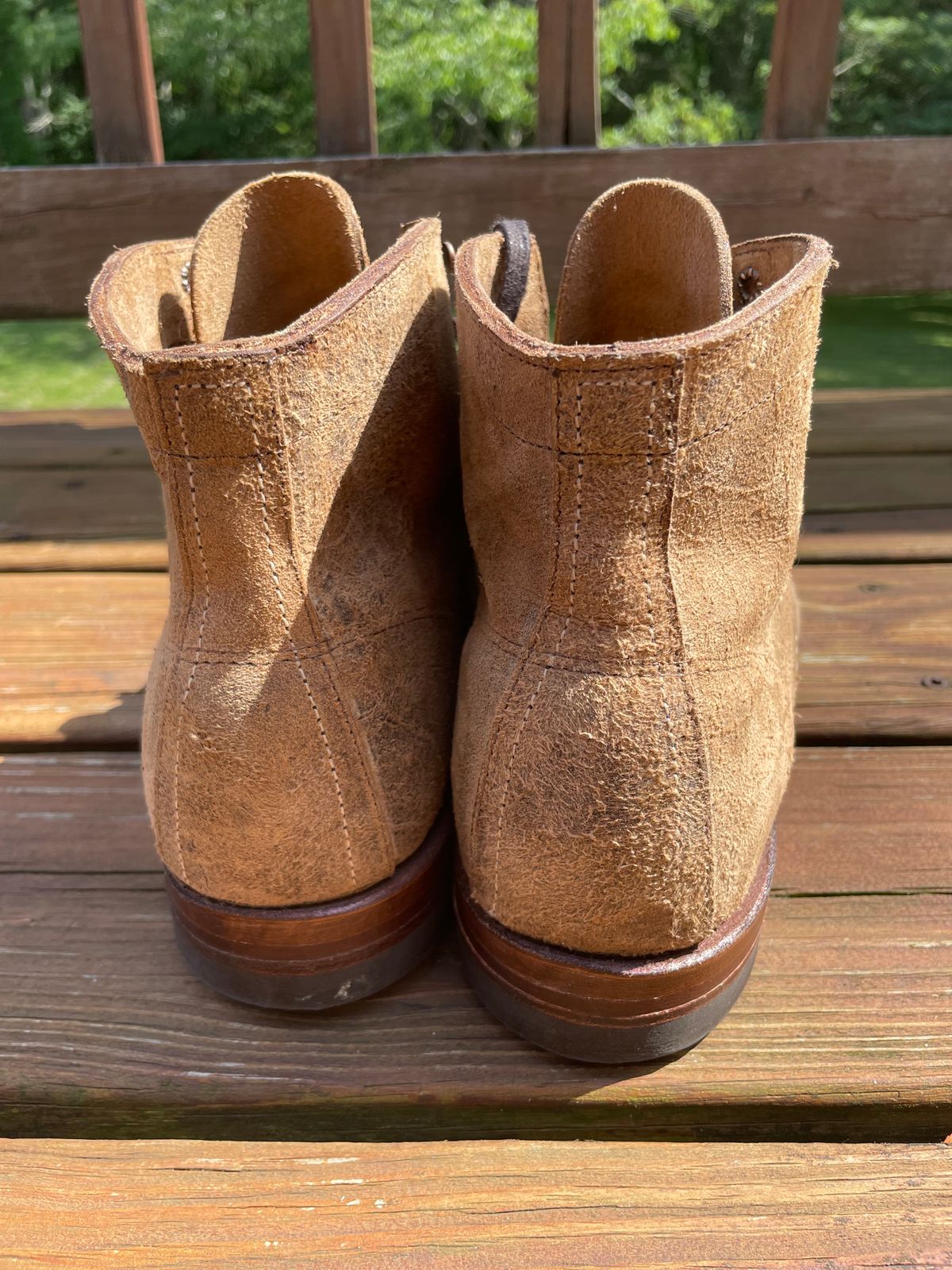 Photo by GTOby04 on June 24, 2025 of the Wolverine 1000 Mile Plain-Toe Boot in C.F. Stead Waxy Brown Roughout.