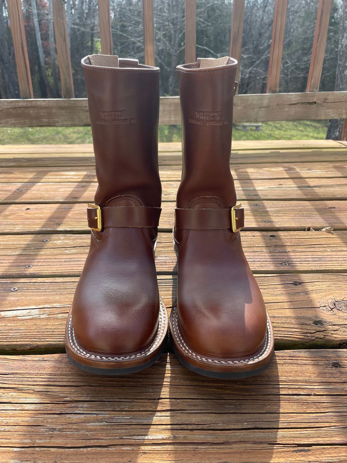 Photo by GTOby04 on November 15, 2025 of the White's Cykel 10” in Horween British Tan Chromexcel.