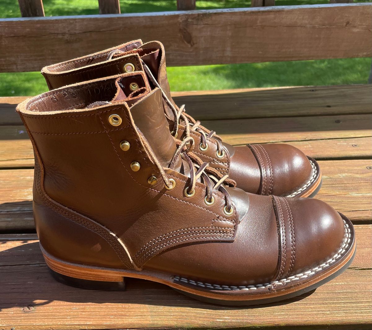 Photo by GTOby04 on June 23, 2025 of the Nicks Americana in Horween Olive Chromexcel.