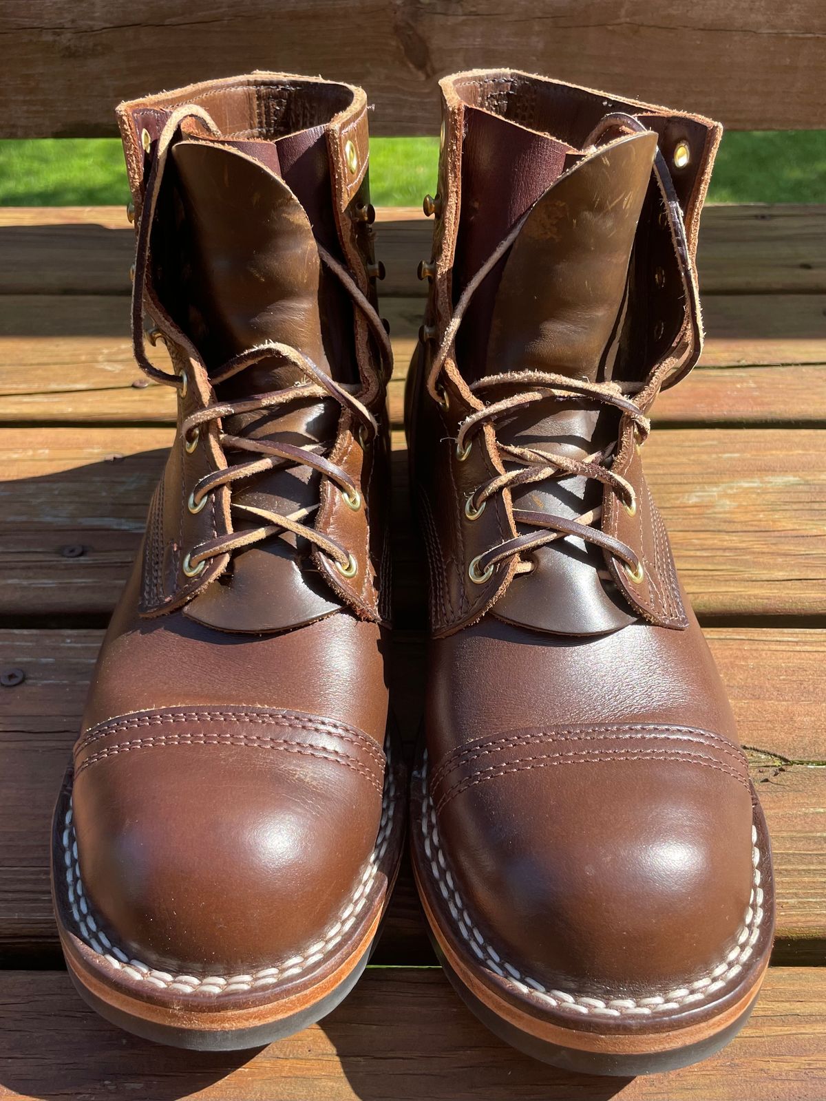 Photo by GTOby04 on June 23, 2025 of the Nicks Americana in Horween Olive Chromexcel.
