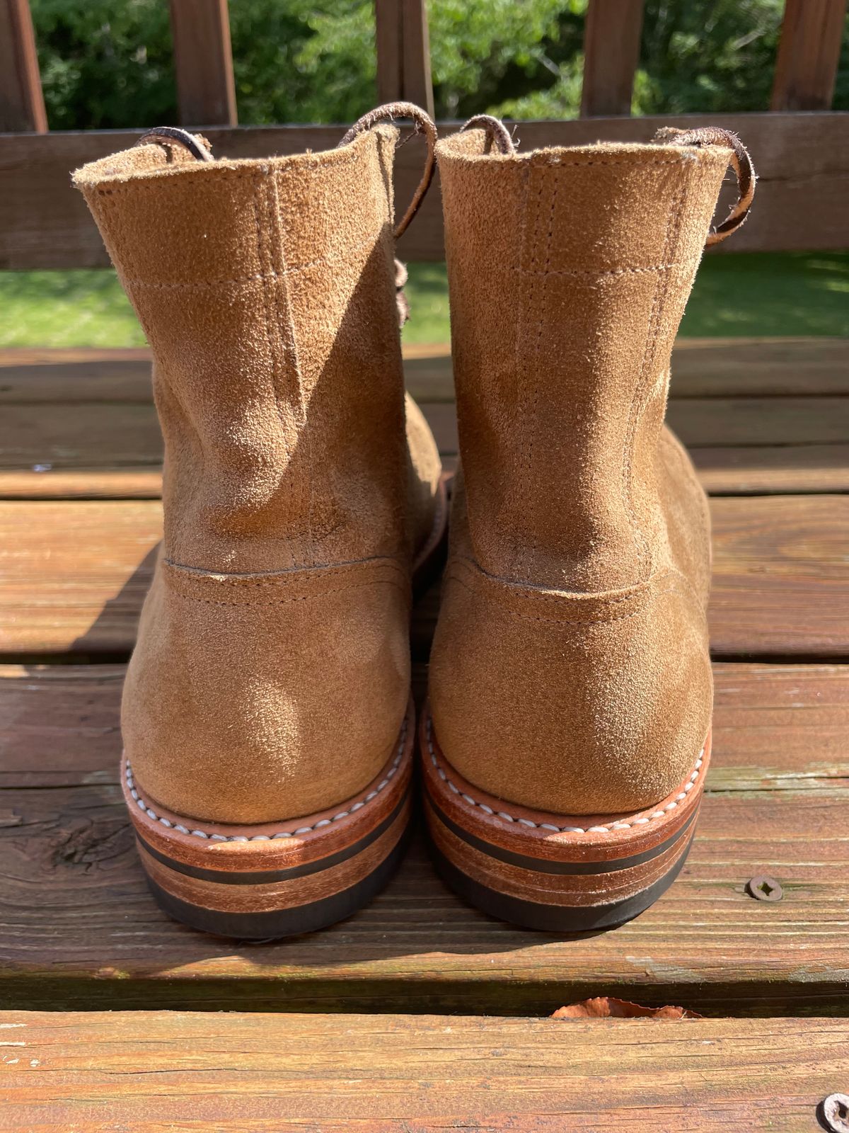 Photo by GTOby04 on June 24, 2025 of the Oak Street Bootmakers Trench Boot in Horween Natural Chromexcel Roughout.