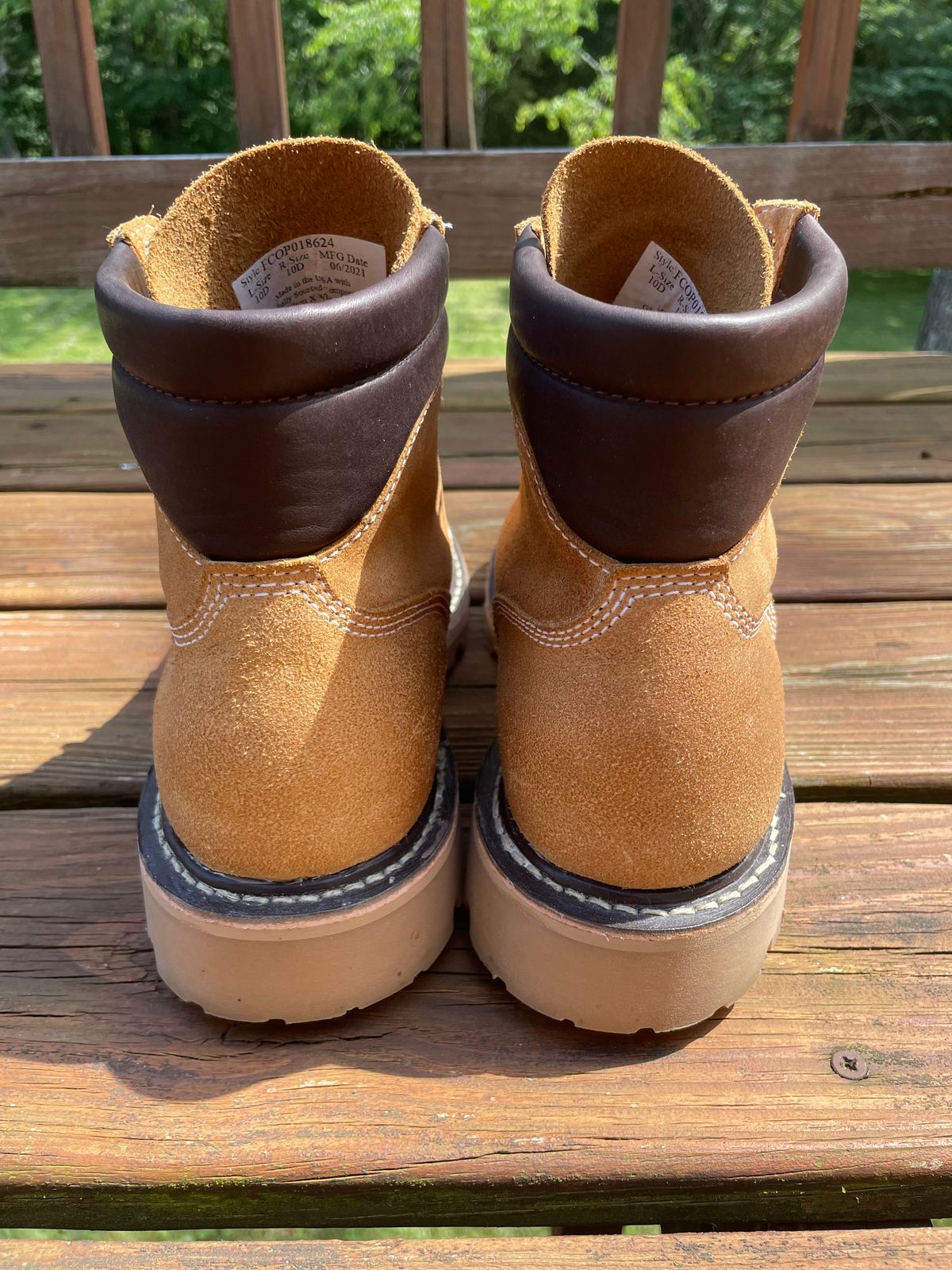 Photo by GTOby04 on June 24, 2025 of the Filson X White’s Shop Boot in Natural Suede.