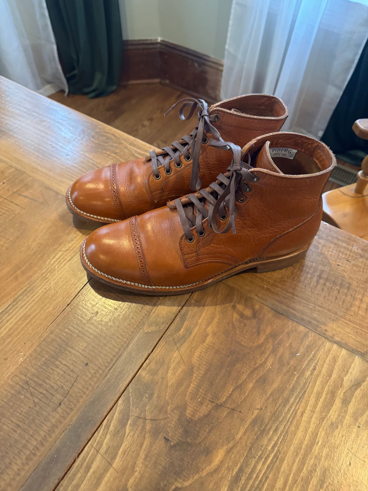 Photo by dmtr on March 8, 2026 of the Viberg Service Boot BCT in Tochigi Natural Cowhide.