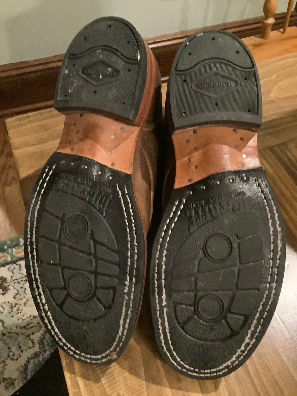 Photo by dmtr on May 8, 2025 of the Nicks Robert in Horween Orange Predator.