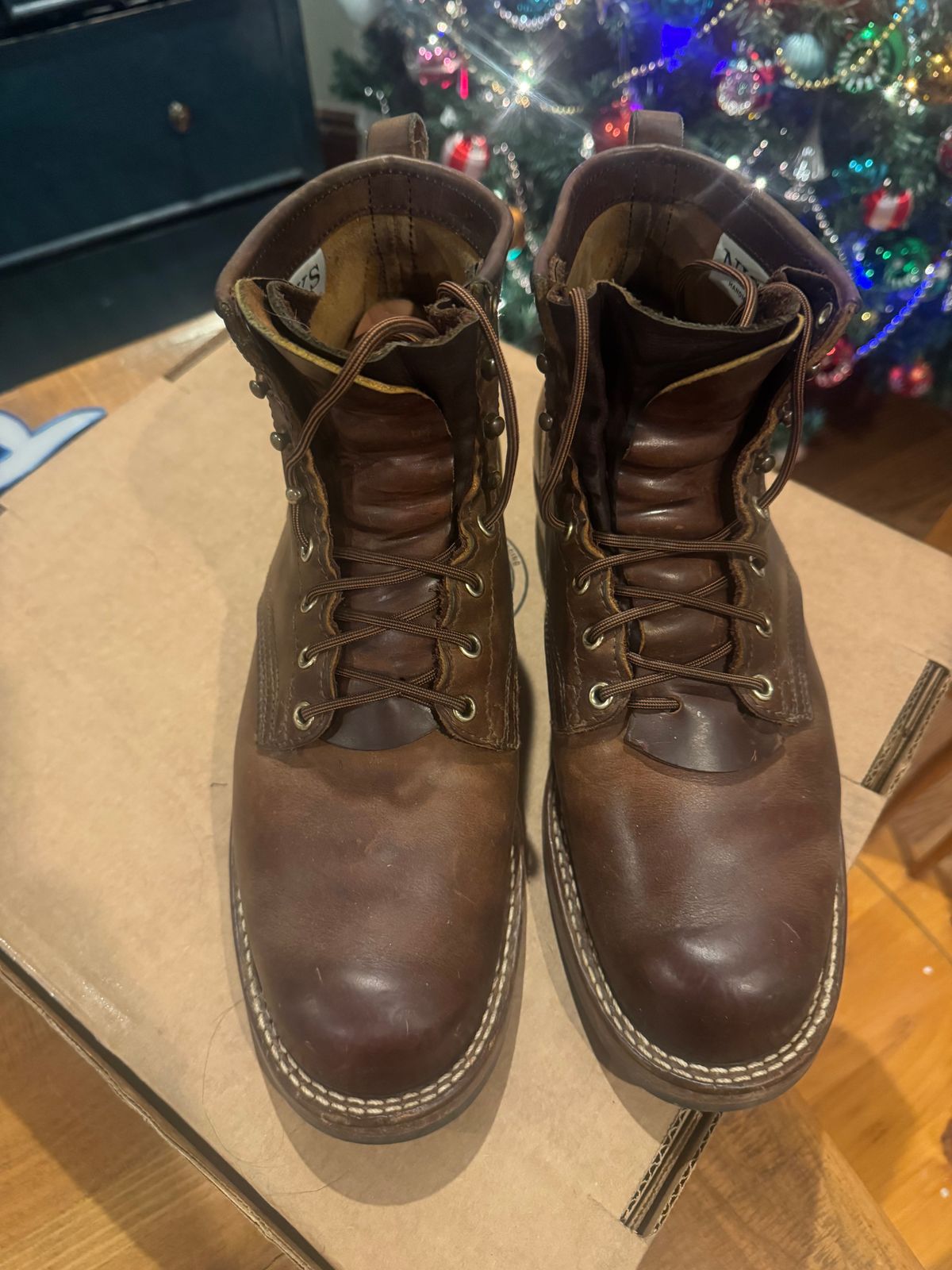 Photo by dmtr on December 8, 2025 of the Nicks Robert in Horween Orange Predator.