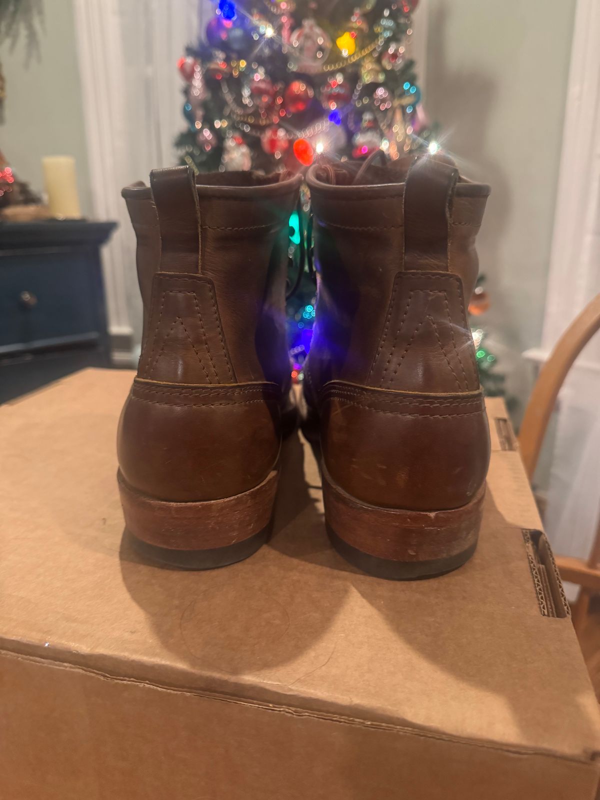 Photo by dmtr on December 8, 2025 of the Nicks Robert in Horween Orange Predator.