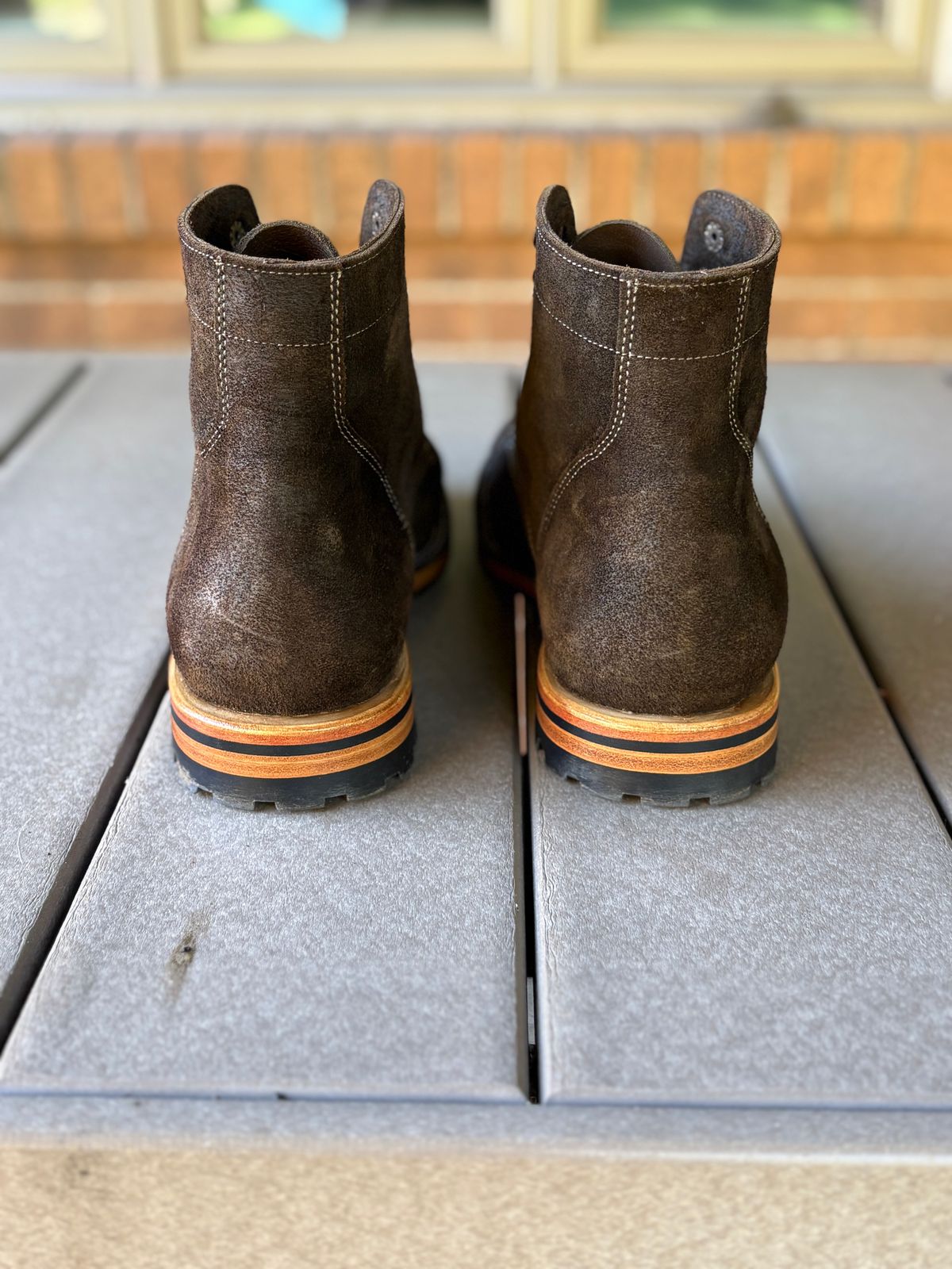 Photo by kablamb11 on October 1, 2025 of the Parkhurst The Richmond in C.F Stead Dark Olive Waxed Roughout.