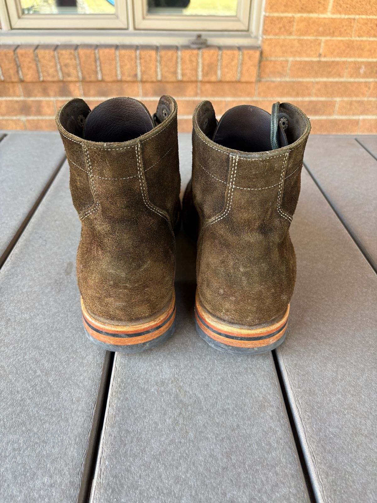 Photo by kablamb11 on March 1, 2026 of the Parkhurst The Richmond in C.F Stead Dark Olive Waxed Roughout.