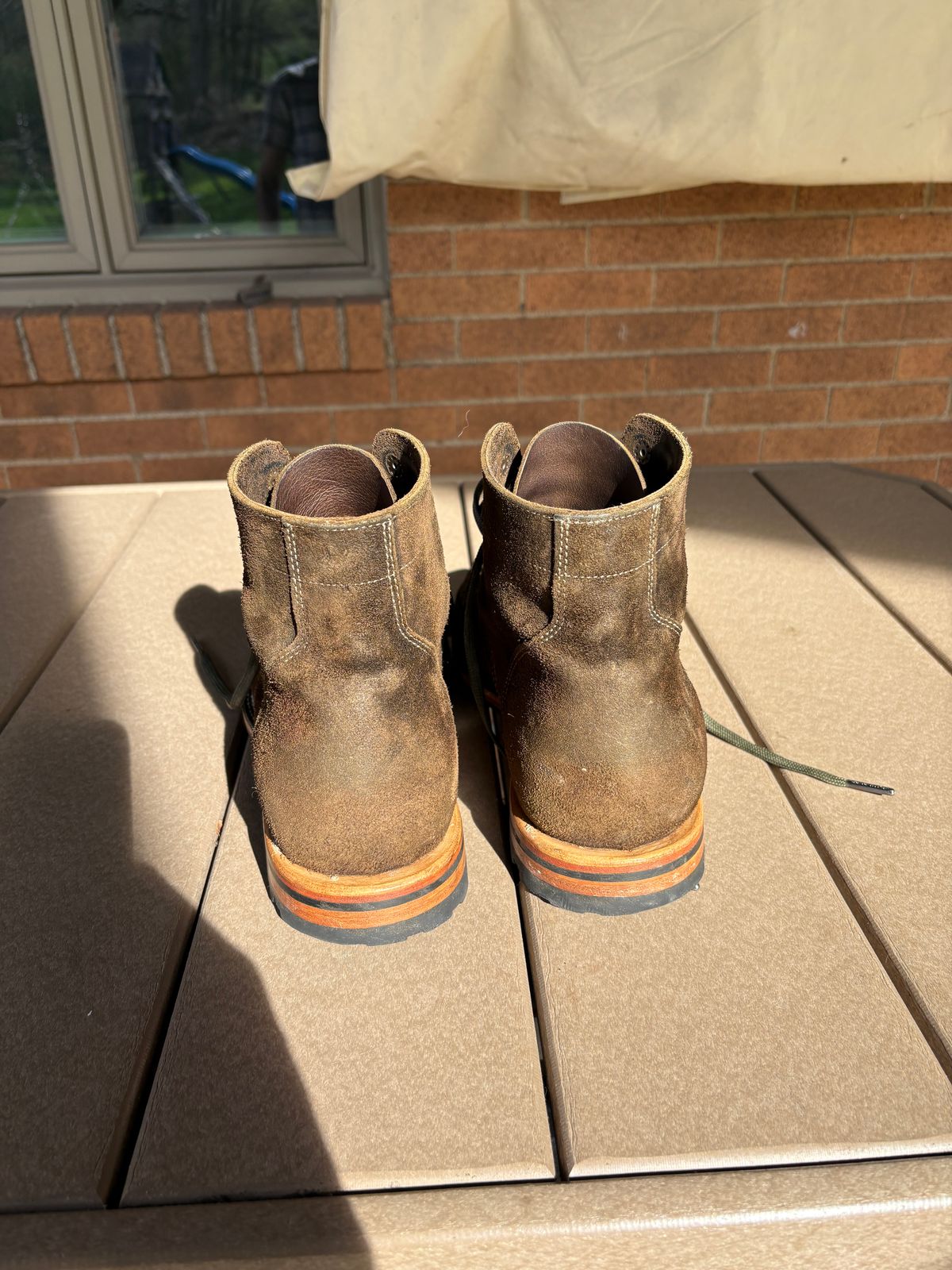 Photo by kablamb11 on April 3, 2026 of the Parkhurst The Richmond in C.F Stead Dark Olive Waxed Roughout.