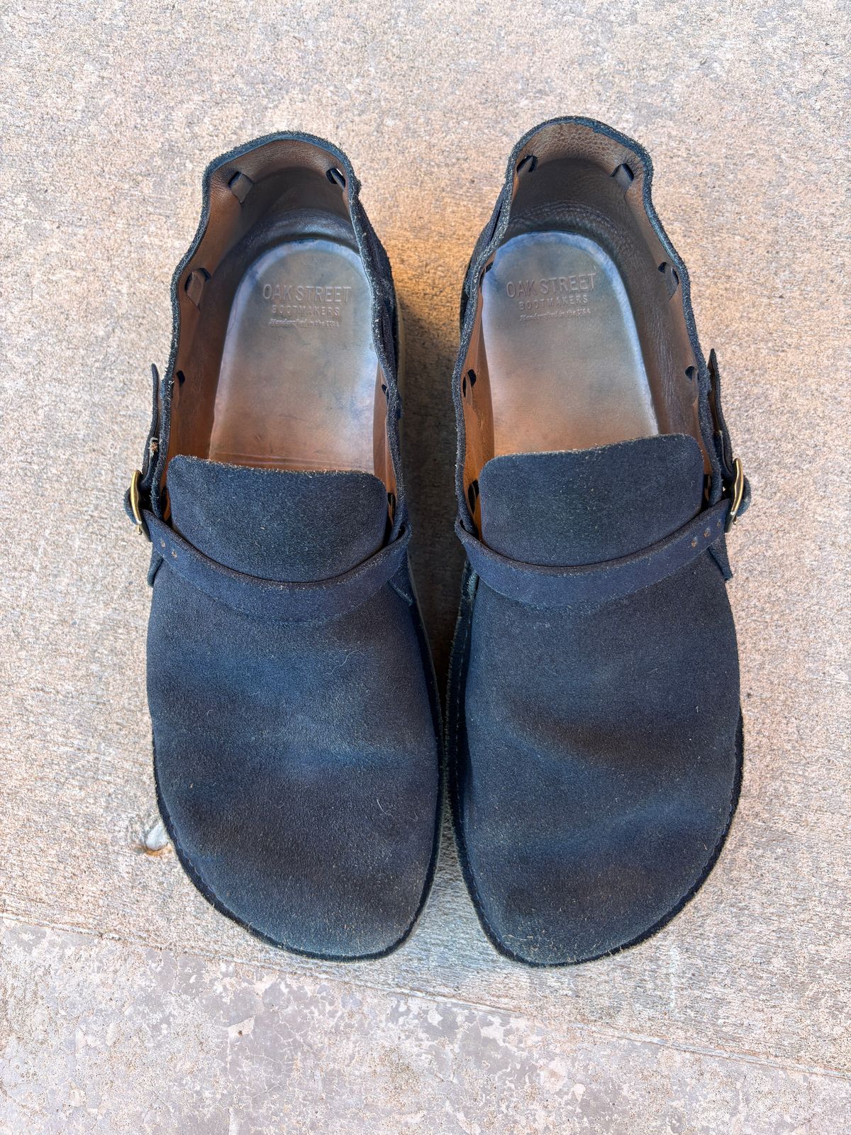 Photo by kablamb11 on October 1, 2025 of the Oak Street Bootmakers Country Loafer in Horween Natural Indigo Chromexcel Roughout.