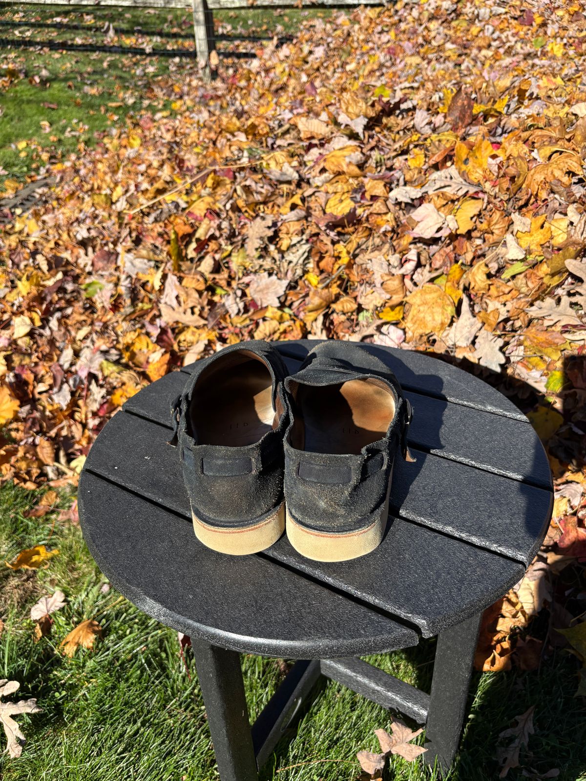 Photo by kablamb11 on November 4, 2025 of the Oak Street Bootmakers Country Loafer in Horween Natural Indigo Chromexcel Roughout.