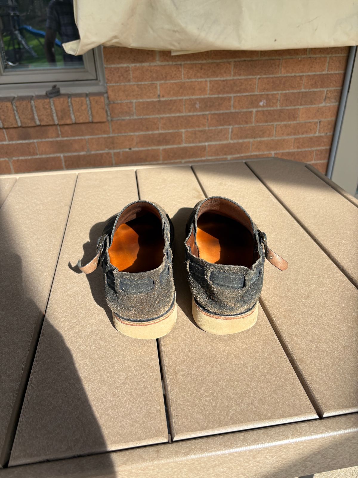 Photo by kablamb11 on April 3, 2026 of the Oak Street Bootmakers Country Loafer in Horween Natural Indigo Chromexcel Roughout.