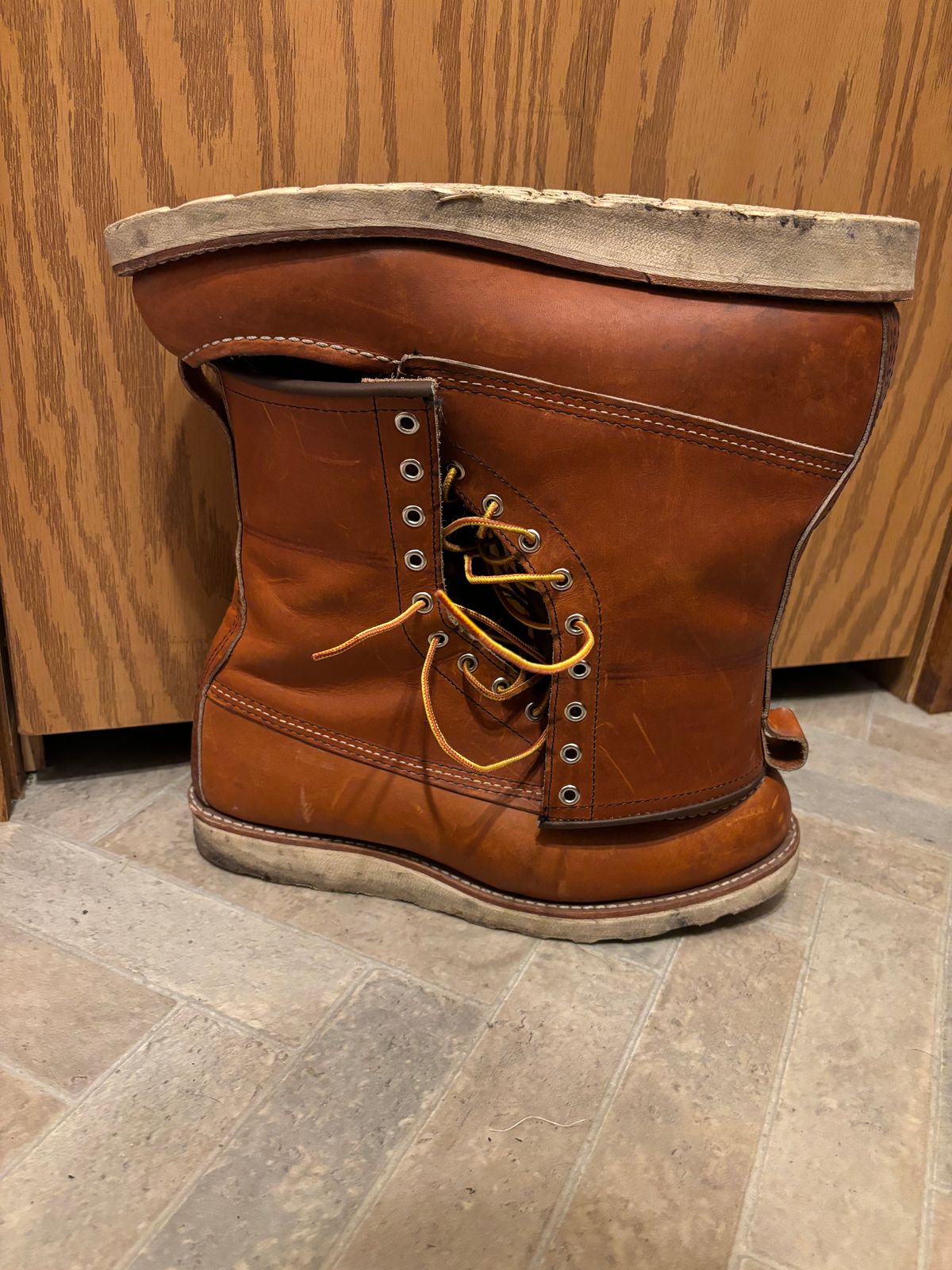 Photo by buddy1997 on February 15, 2026 of the Red Wing 8-Inch Classic Moc in S.B. Foot Oro Legacy.