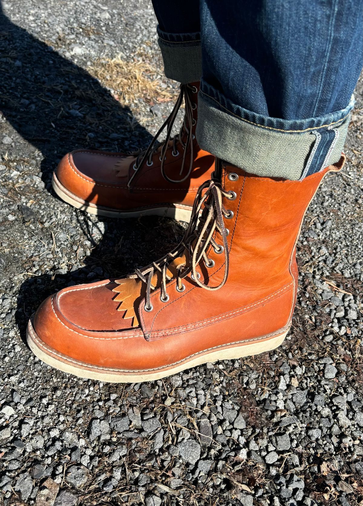 Photo by buddy1997 on March 1, 2026 of the Red Wing 8-Inch Classic Moc in S.B. Foot Oro Legacy.
