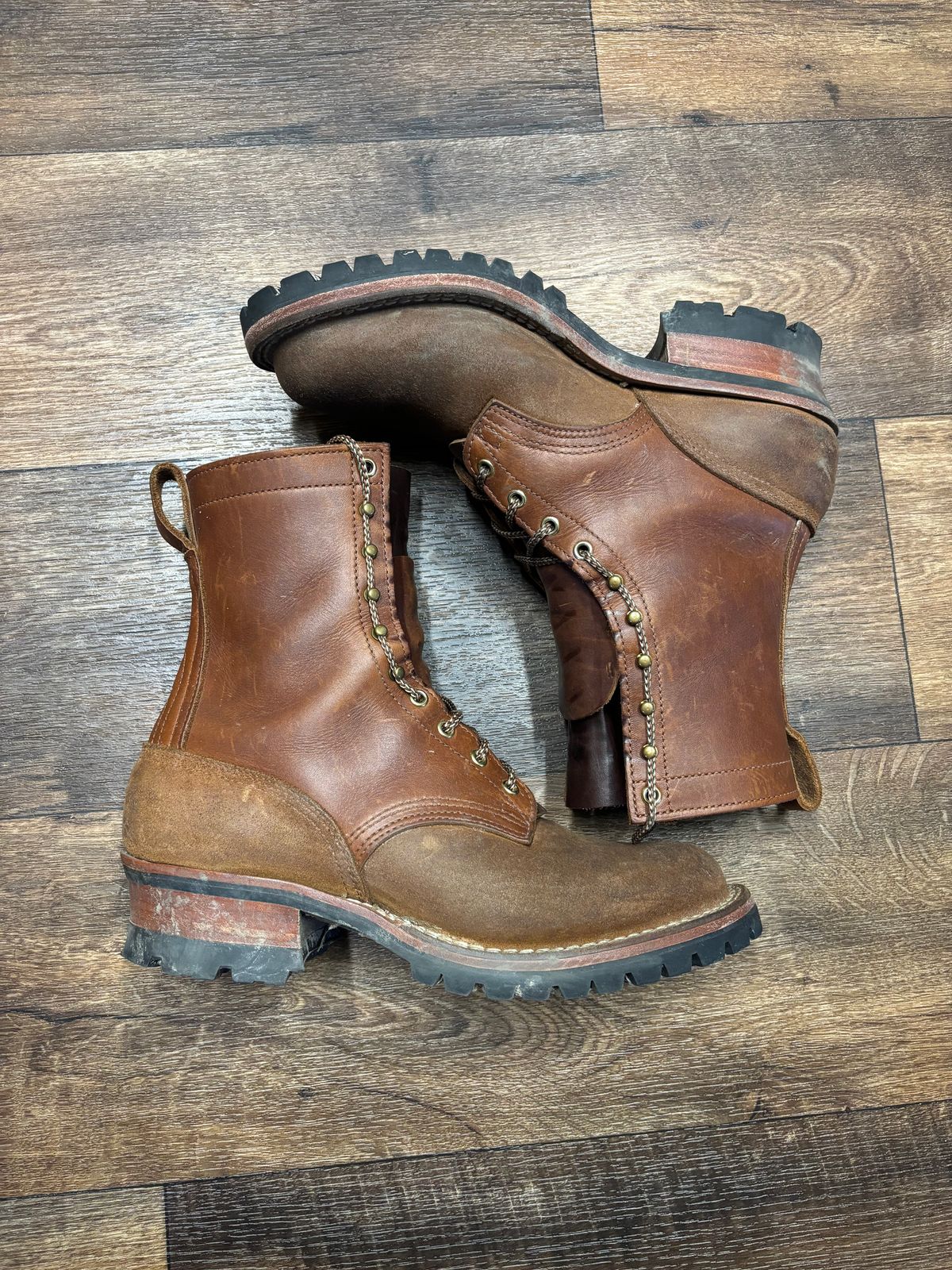 Photo by averagebootguy on April 27, 2026 of the Nicks Urban Logger in Seidel 1964 Brown & Seidel 1964 Brown Roughout.