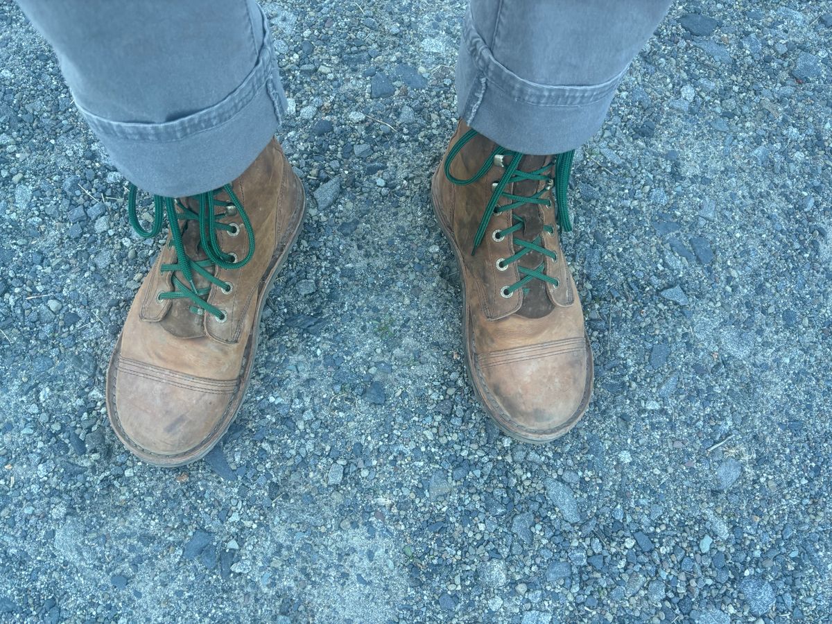 Photo by averagebootguy on April 11, 2026 of the Jim Green Barefoot African Trooper in Fudge Crazy Horse.