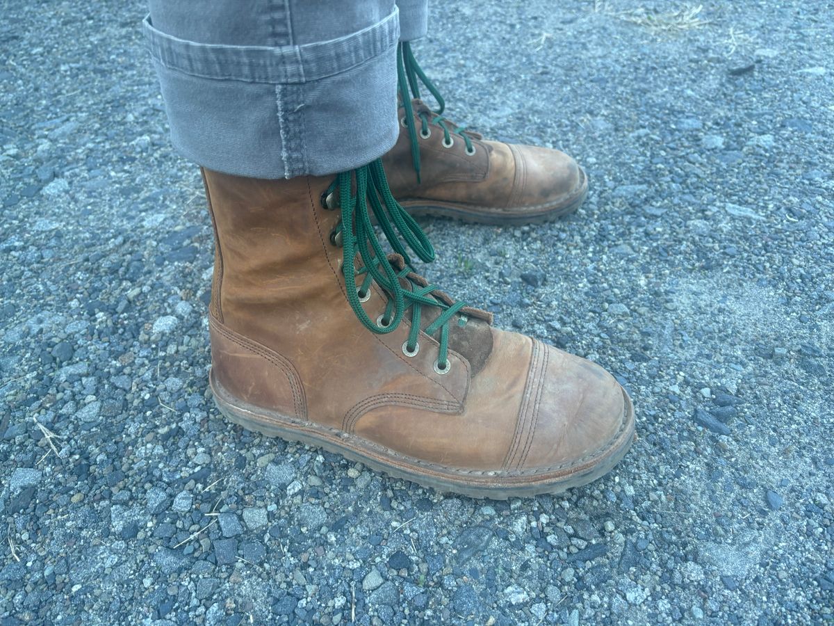 Photo by averagebootguy on April 11, 2026 of the Jim Green Barefoot African Trooper in Fudge Crazy Horse.