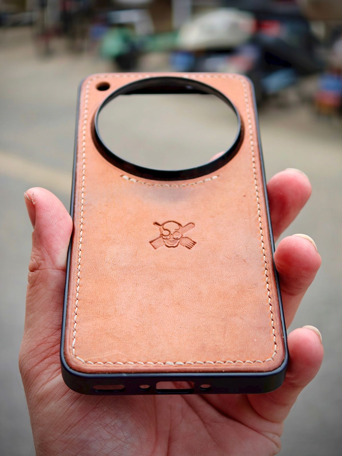 Photo by JollyGoods on November 3, 2025 of the Self-Made Phone Case in Badalassi Carlo Bone Pueblo.