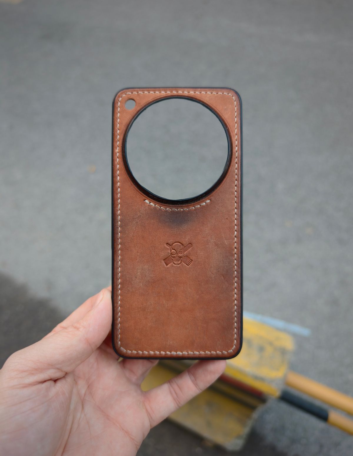 Photo by JollyGoods on December 5, 2025 of the Self-Made Phone Case in Badalassi Carlo Bone Pueblo.