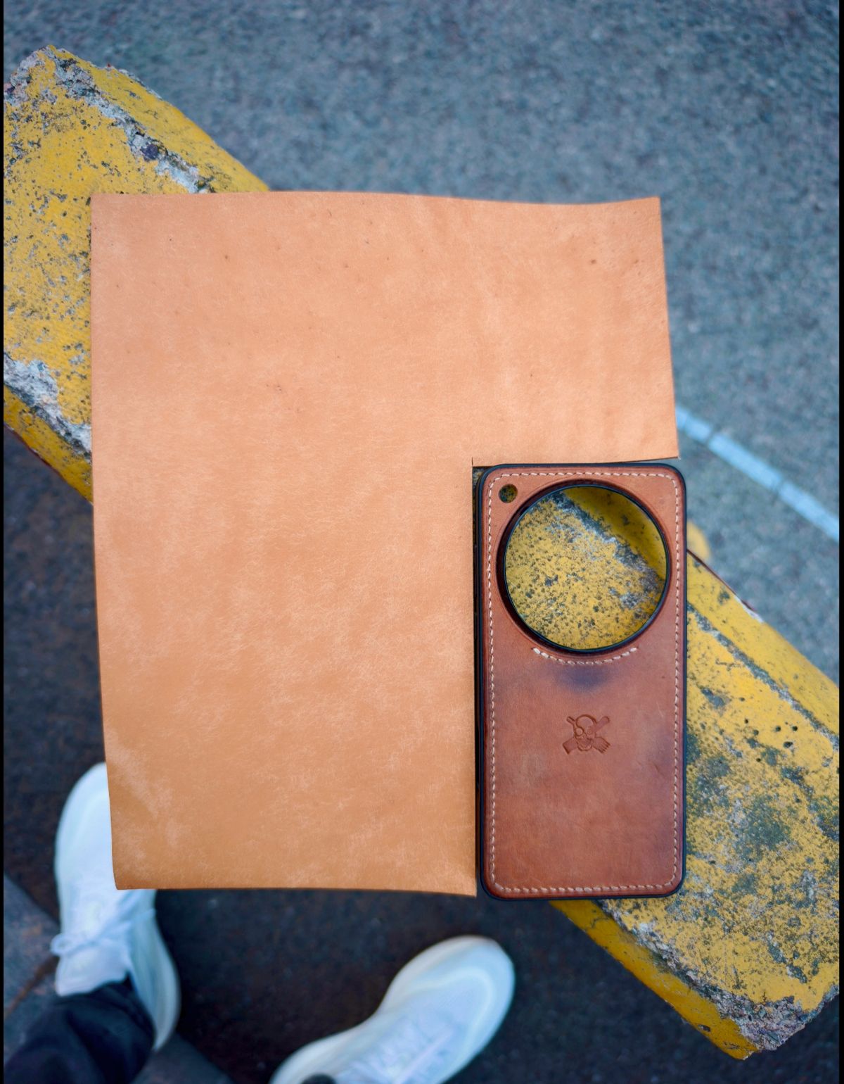 Photo by JollyGoods on December 5, 2025 of the Self-Made Phone Case in Badalassi Carlo Bone Pueblo.