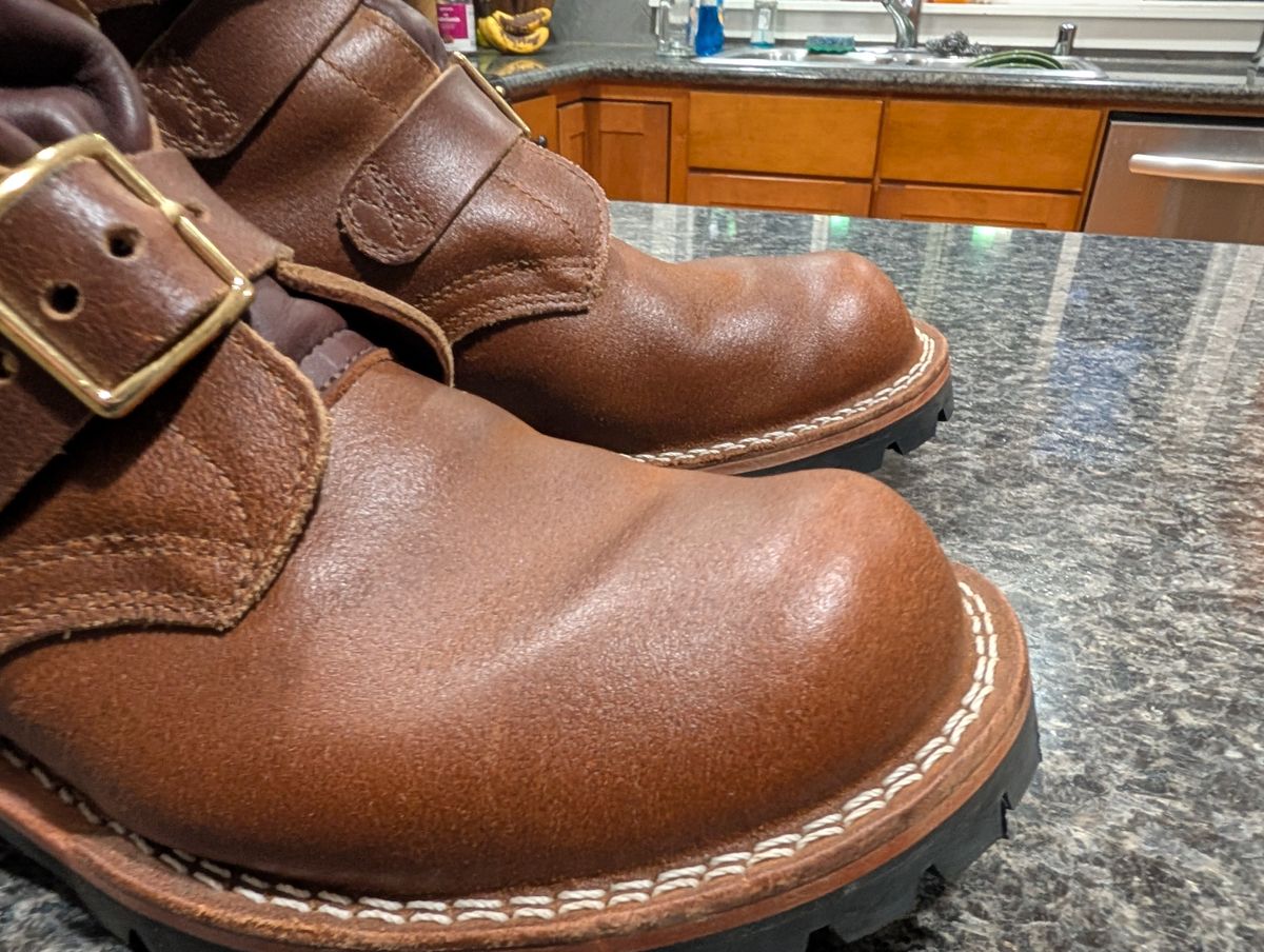 Photo by alkemest on October 1, 2025 of the Nicks TankerPro in Ember Waxed Flesh.