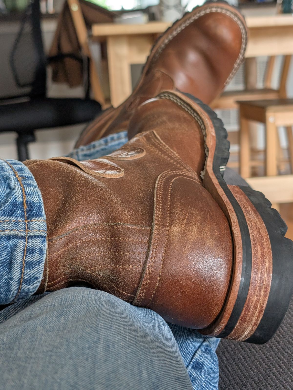 Photo by alkemest on May 6, 2026 of the Nicks TankerPro in Ember Waxed Flesh.