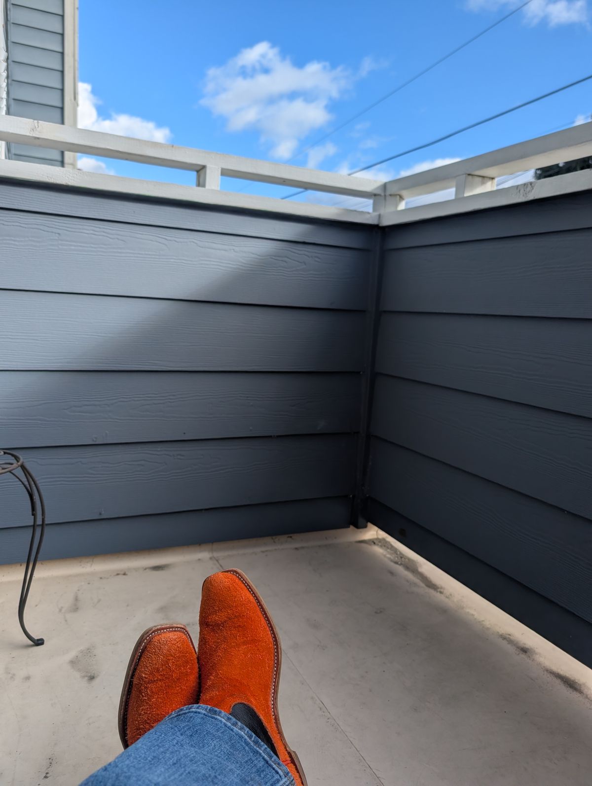 Photo by alkemest on February 25, 2026 of the Fenoglio Orange Roughout With Black Smooth Italian Uppers, Outpost Western Exclusive in Fenoglio Orange Roughout.