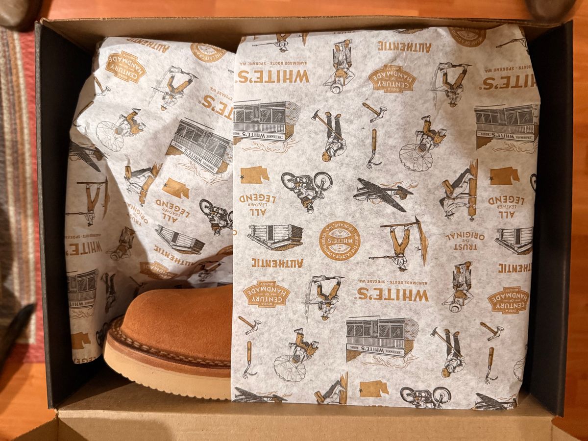 Photo by King_Stoic on December 30, 2025 of the White's C350-CS in Seidel Red Dog Oil Tan Roughout.