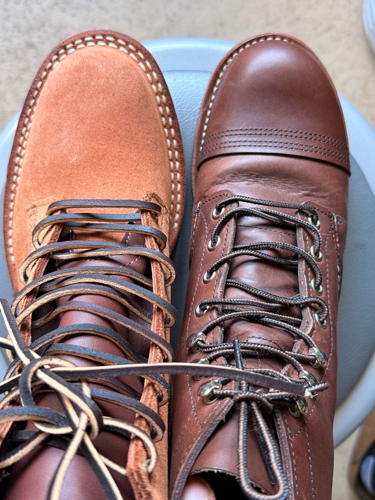 Photo by King_Stoic on December 31, 2025 of the White's C350-CS in Seidel Red Dog Oil Tan Roughout.