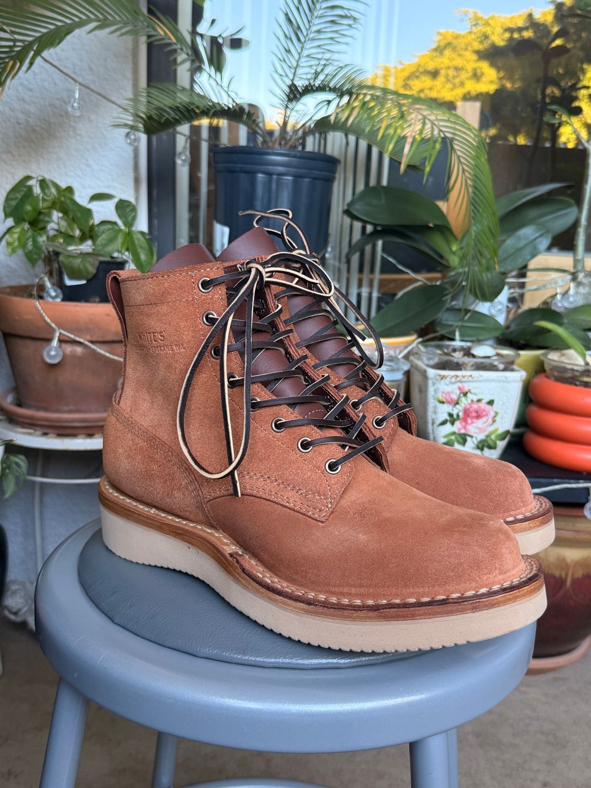 Photo by King_Stoic on December 31, 2025 of the White's C350-CS in Seidel Red Dog Oil Tan Roughout.