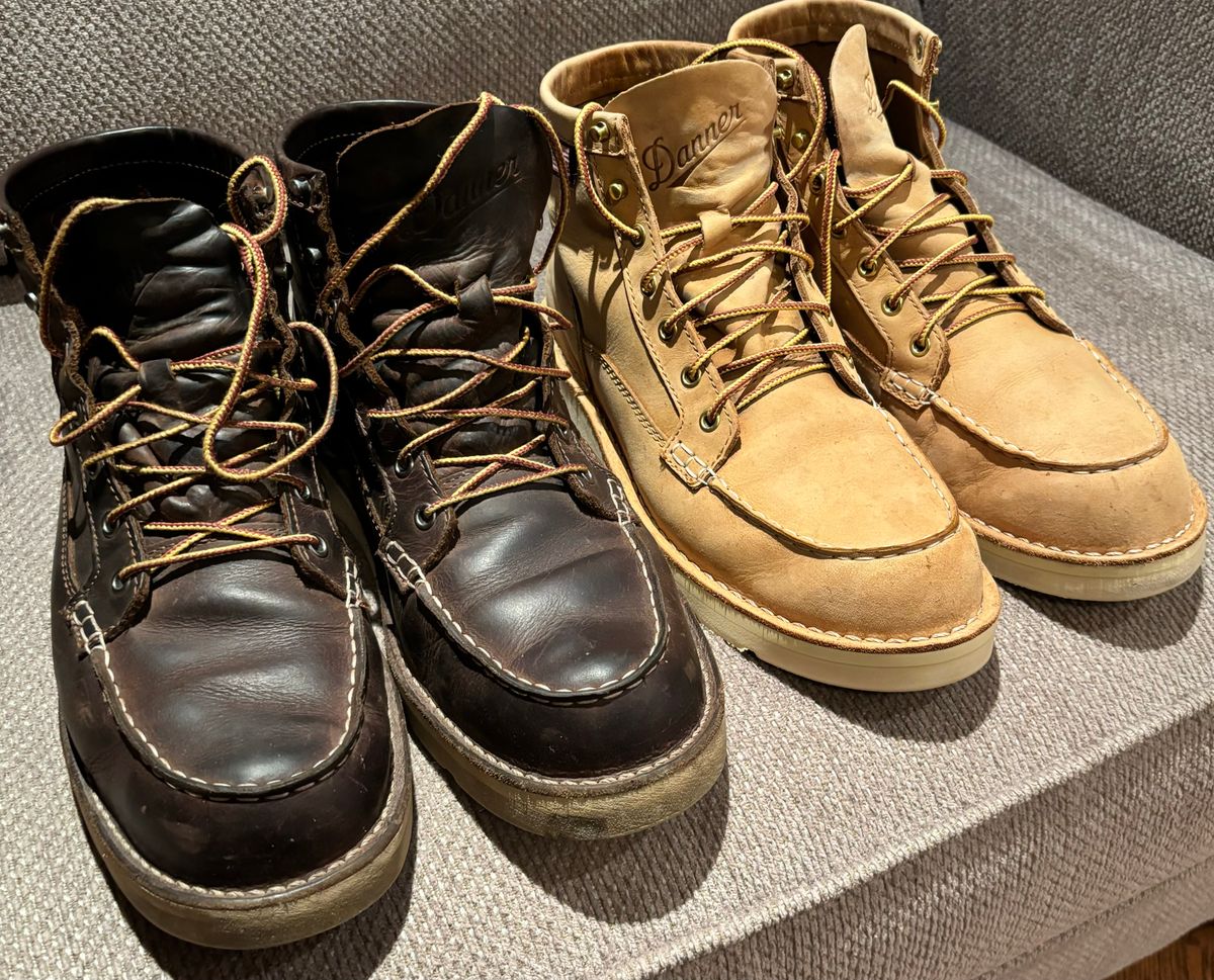 Photo by cjdigs on October 1, 2024 of the Danner Bull Run Moc in Danner / Wheat.