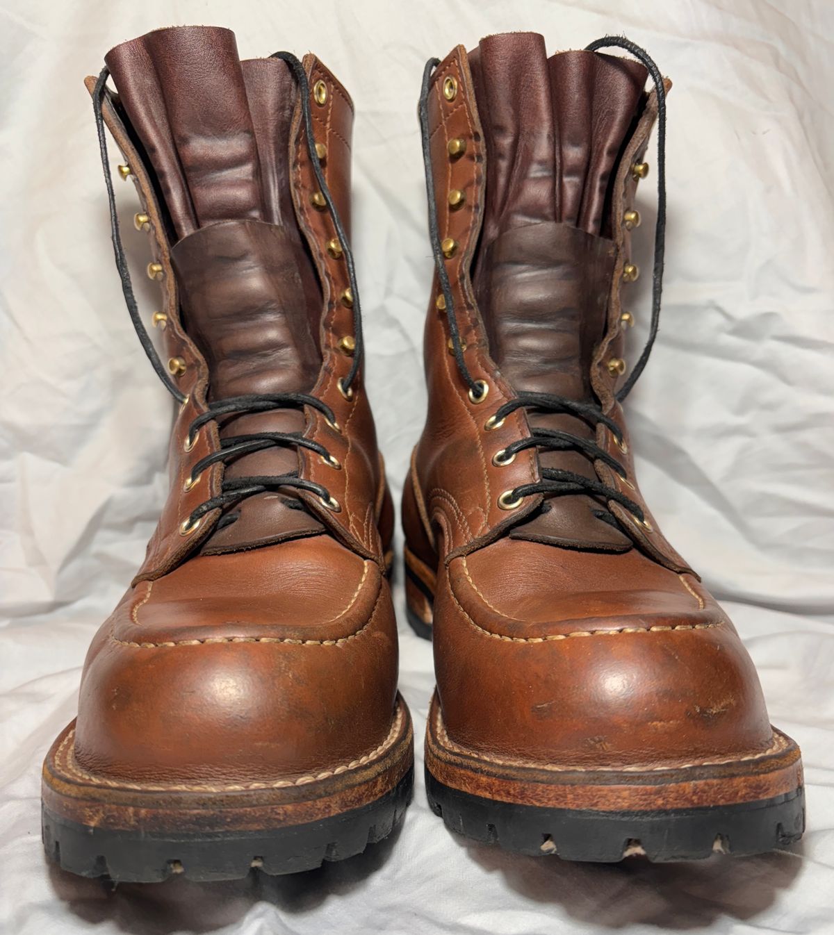 Photo by cjdigs on December 4, 2024 of the Nicks Builder Pro Moc Toe Steel Toe in Seidel 1964 Brown.
