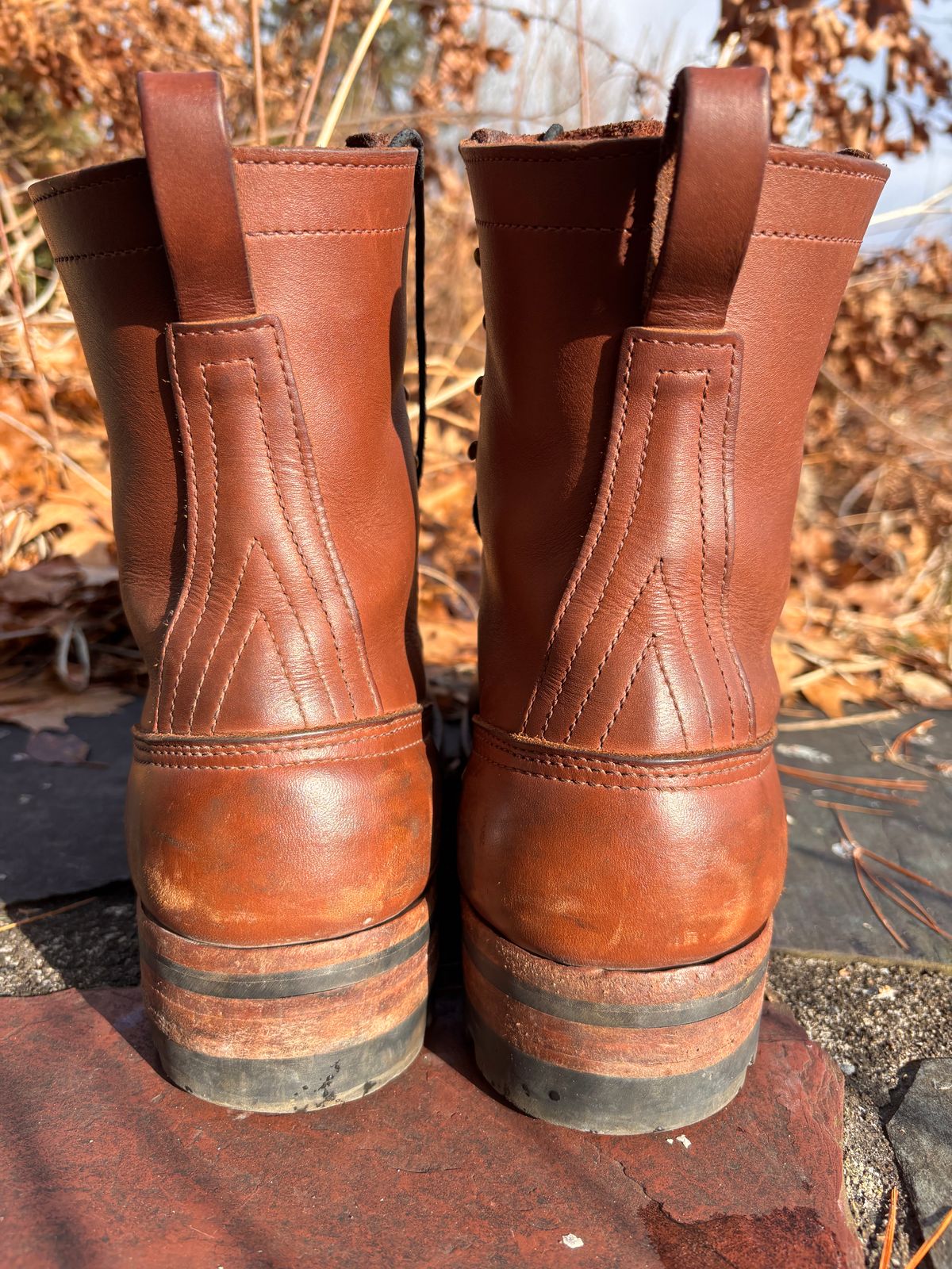 Photo by cjdigs on January 4, 2025 of the Nicks Builder Pro Moc Toe Steel Toe in Seidel 1964 Brown.