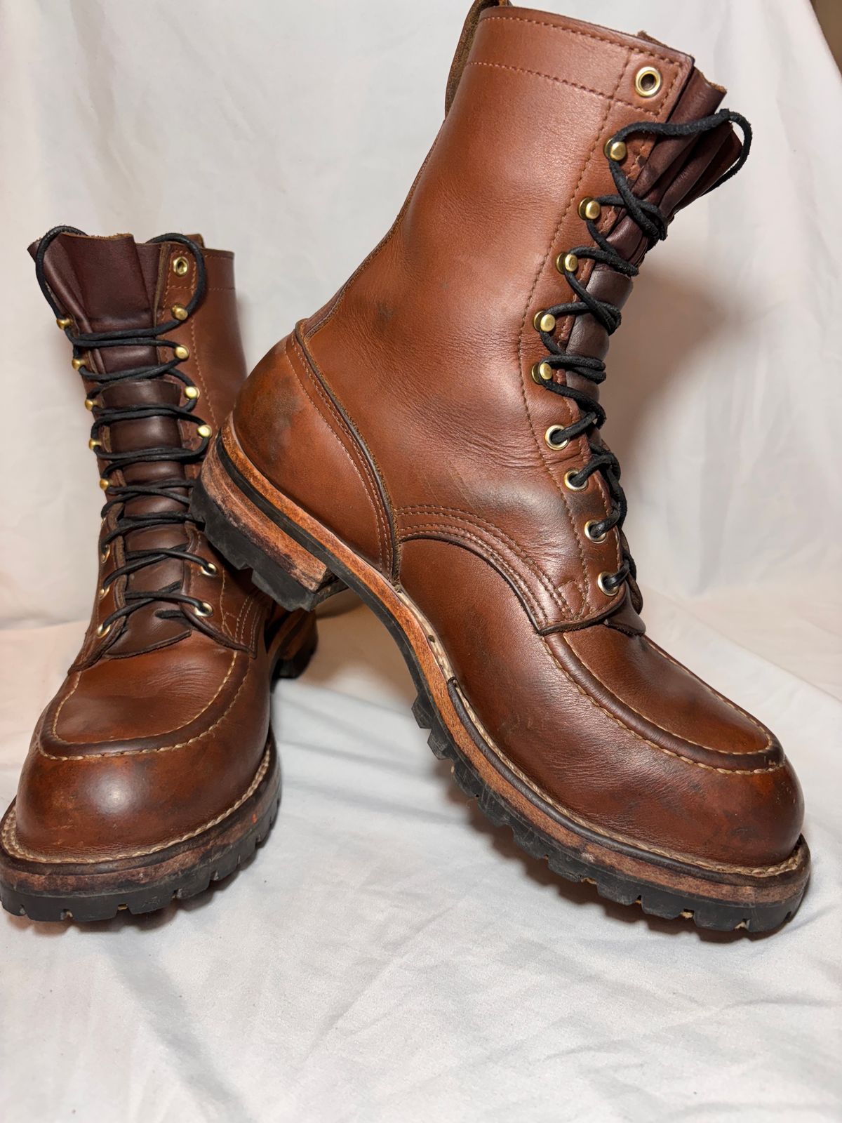 Photo by cjdigs on February 3, 2025 of the Nicks Builder Pro Moc Toe Steel Toe in Seidel 1964 Brown.