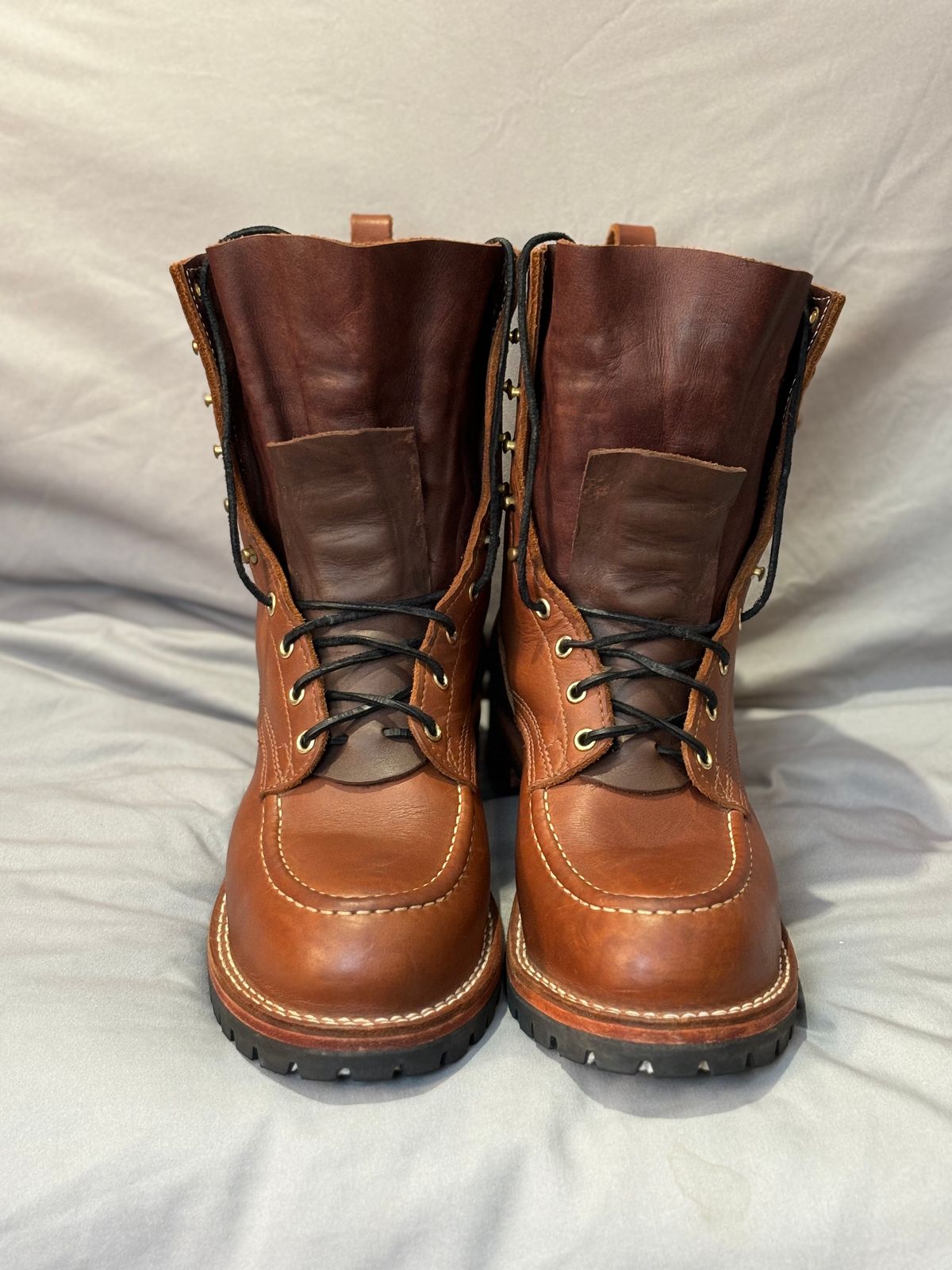 Photo by cjdigs on October 1, 2024 of the Nicks Builder Pro Moc Toe Steel Toe in Seidel 1964 Brown.
