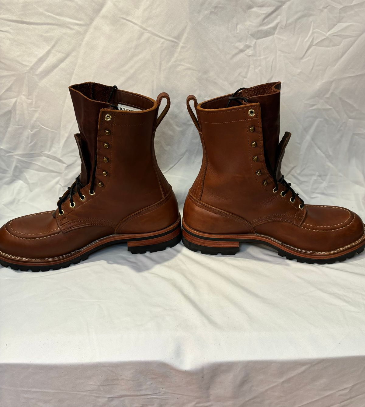 Photo by cjdigs on October 1, 2024 of the Nicks Builder Pro Moc Toe Steel Toe in Seidel 1964 Brown.