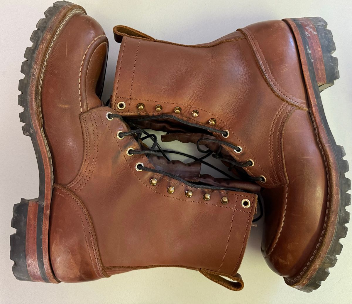 Photo by cjdigs on November 5, 2024 of the Nicks Builder Pro Moc Toe Steel Toe in Seidel 1964 Brown.