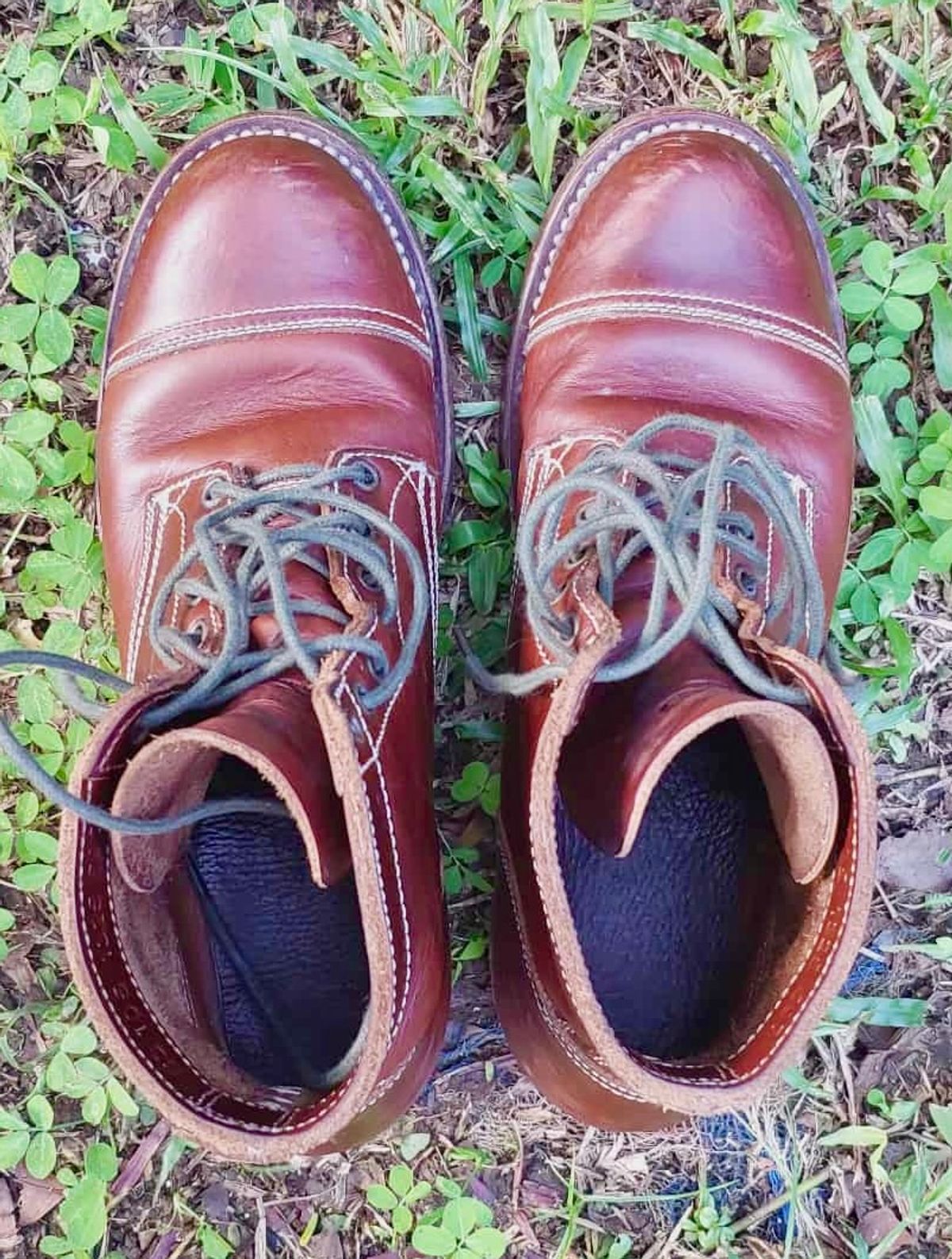 Photo by patinachroniclesDVO on December 4, 2025 of the Willie's Handmade Boots Cap Toe Service Boot in Horween Brown Chromexcel.