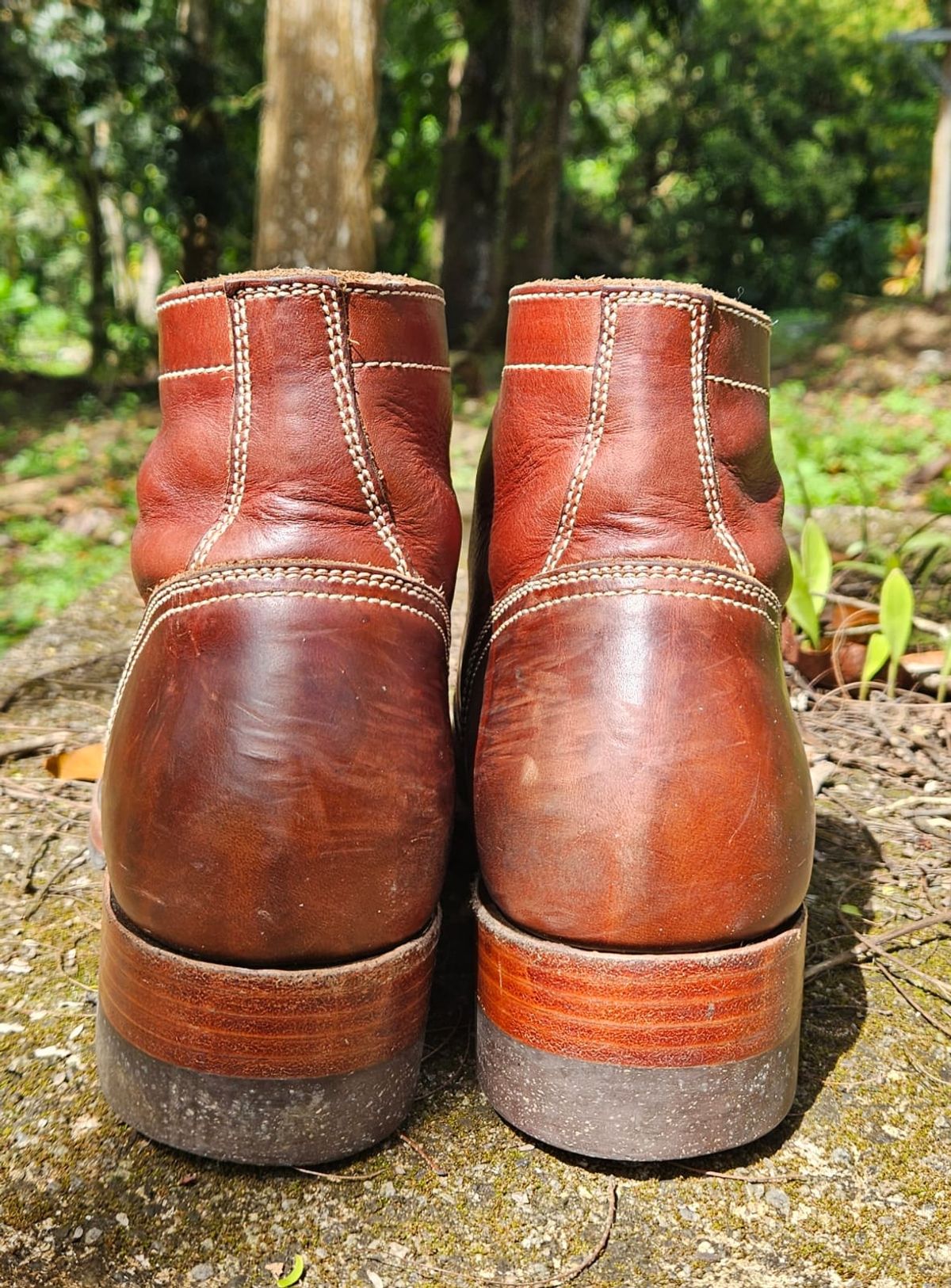 Photo by patinachroniclesDVO on January 3, 2026 of the Willie's Handmade Boots Cap Toe Service Boot in Horween Brown Chromexcel.