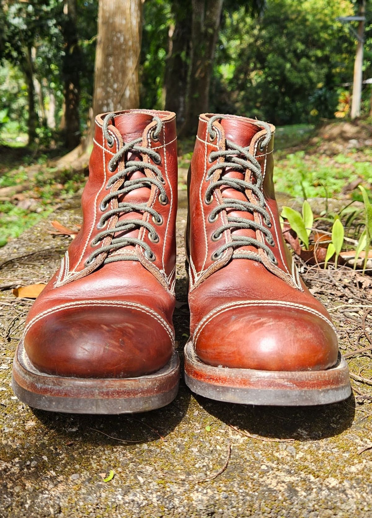Photo by patinachroniclesDVO on January 3, 2026 of the Willie's Handmade Boots Cap Toe Service Boot in Horween Brown Chromexcel.