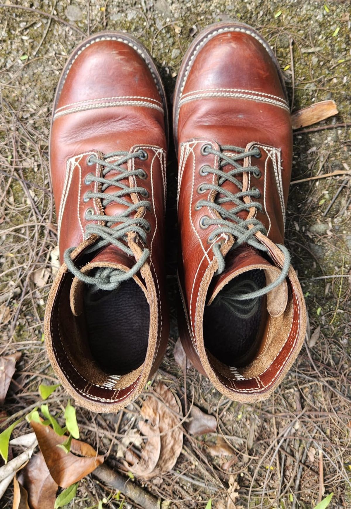 Photo by patinachroniclesDVO on January 3, 2026 of the Willie's Handmade Boots Cap Toe Service Boot in Horween Brown Chromexcel.
